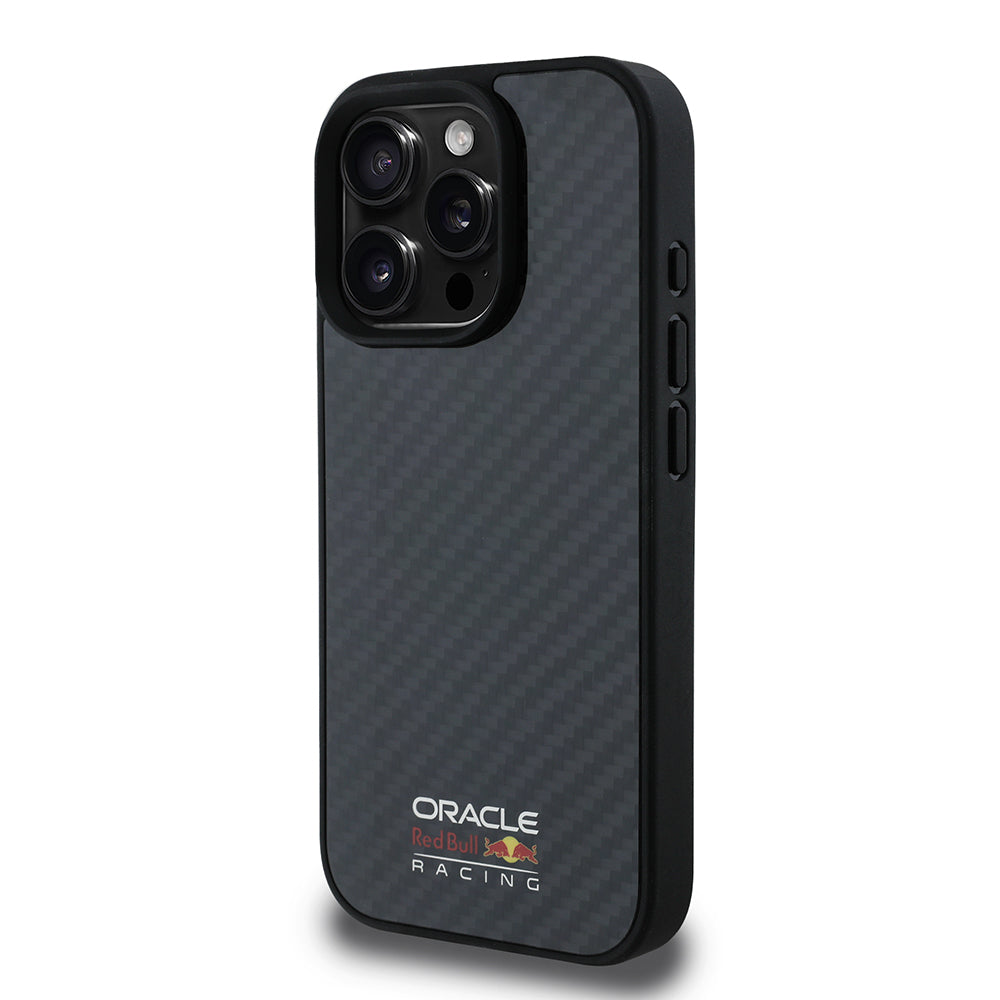 iPhone 15 Pro Max Kılıf Redbull Orijinal Lisanslı M-safe Şarj Özellikli Karbon Fiber Tasarımlı Parlayan Logolu Kılıf