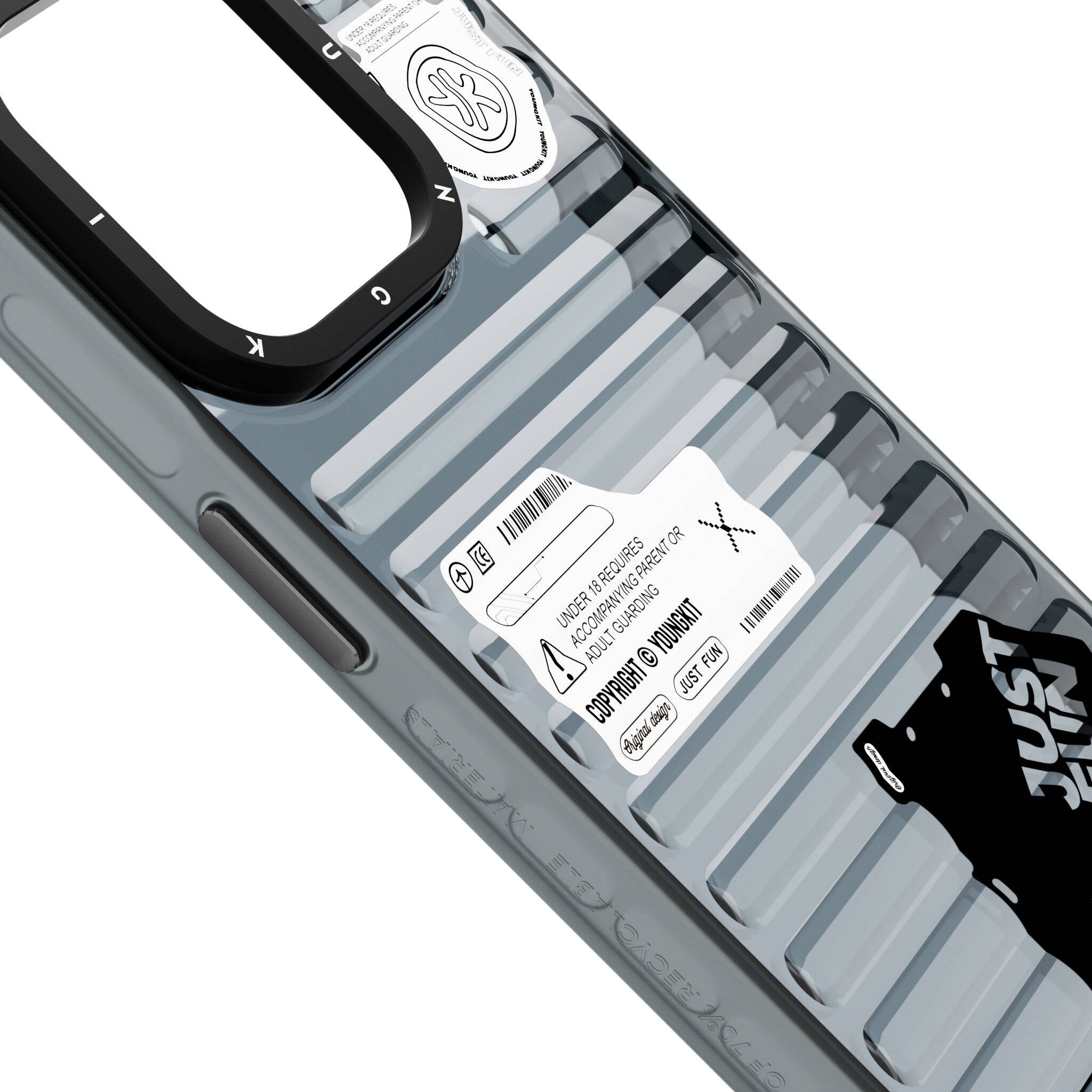 iPhone 15 Pro Max Kılıf Şeffaf Renkli Tasarım YoungKit Fluorite Serisi Kılıf