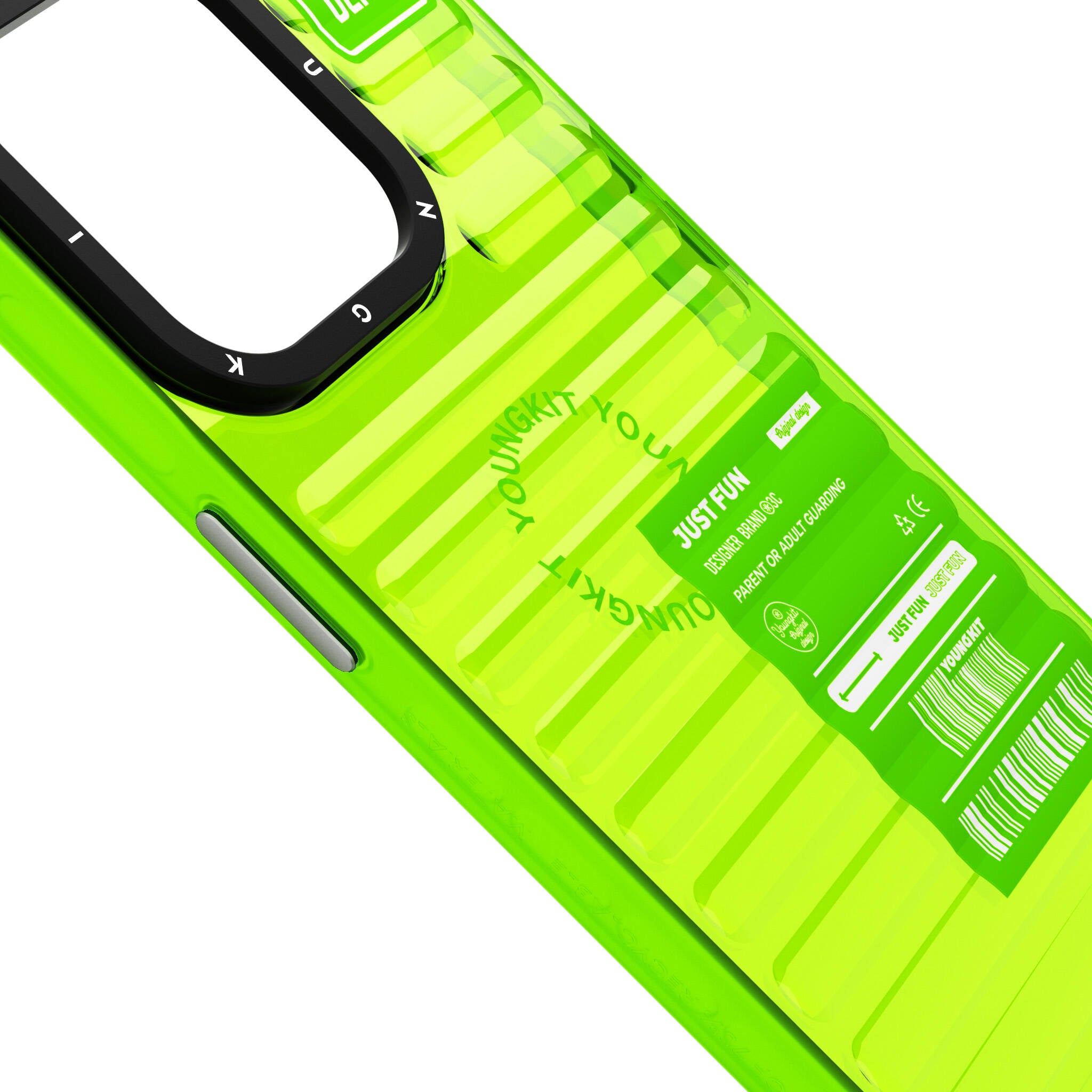 iPhone 15 Pro Max Kılıf Şeffaf Renkli Tasarım YoungKit Fluorite Serisi Kılıf