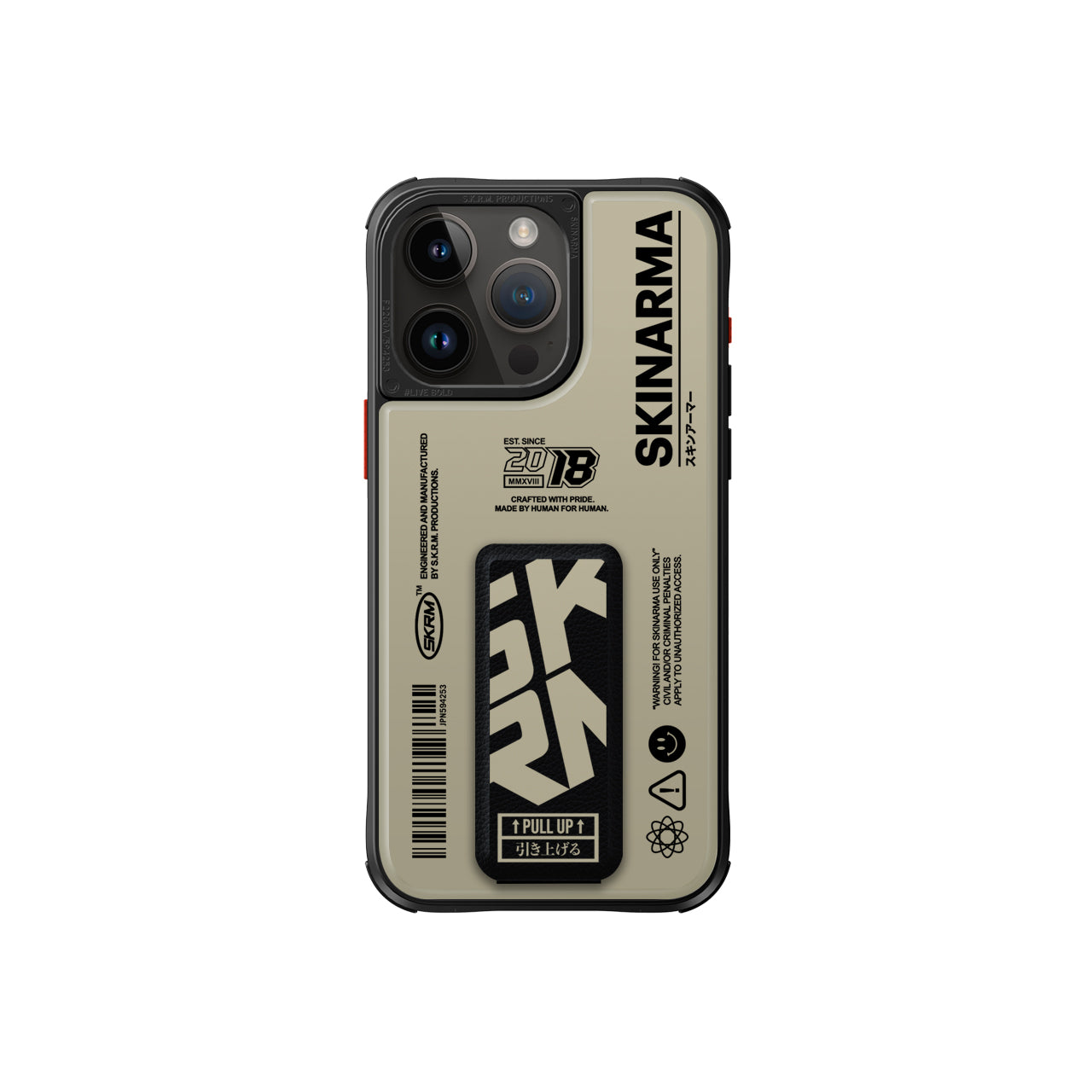 iPhone 15 Pro Max Kılıf SkinArma Desenli Airbag Tasarımlı Standlı Spunk Kılıf