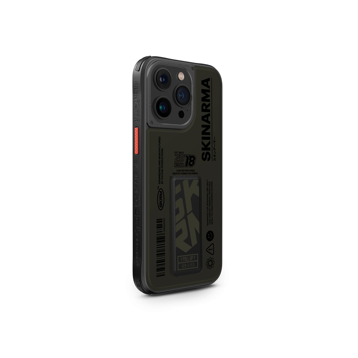 iPhone 15 Pro Max Kılıf SkinArma Desenli Airbag Tasarımlı Standlı Spunk Kılıf