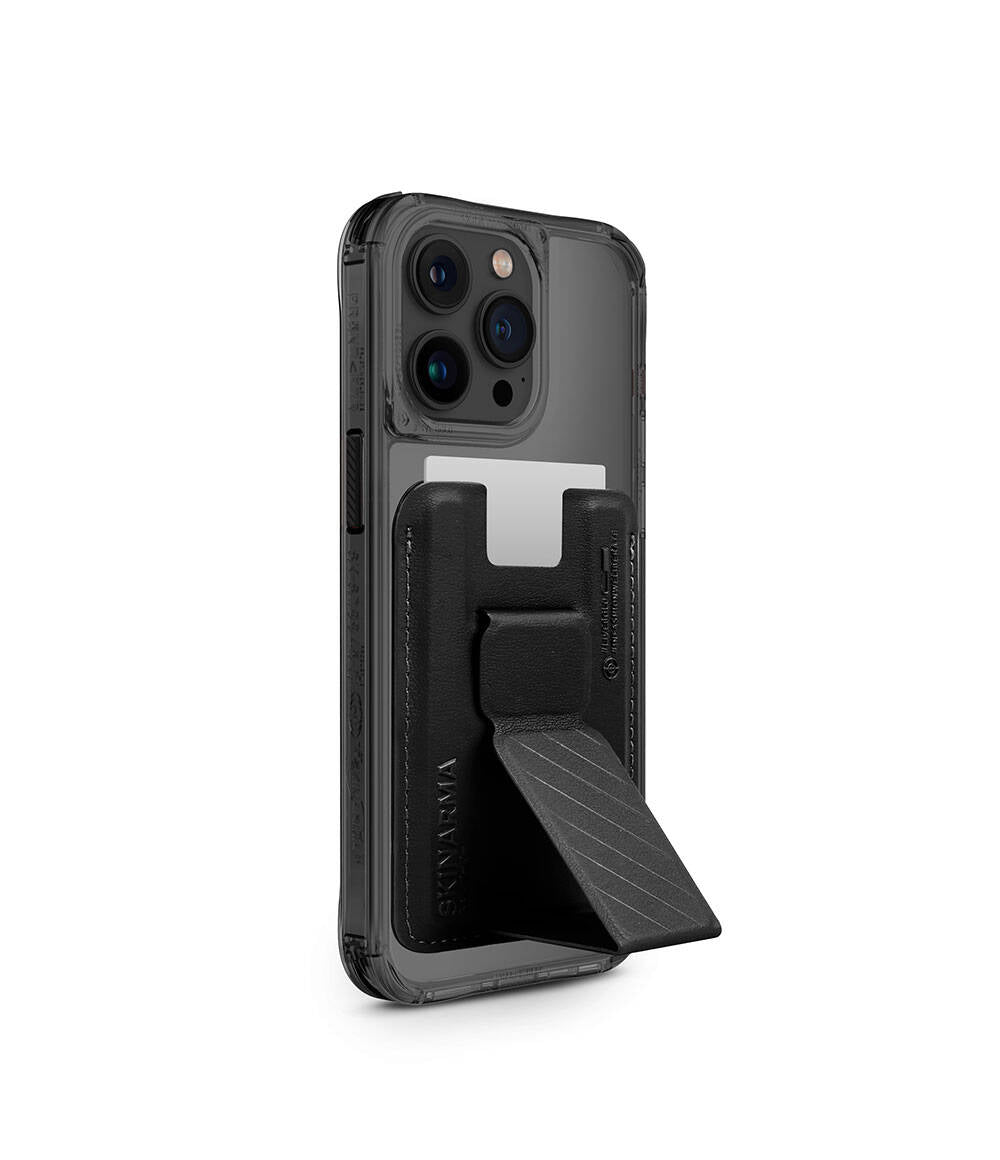 iPhone 15 Pro Max Kılıf SkinArma Şeffaf M-safe Şarj Özellikli Kado Kartlıklı Saido Kılıf