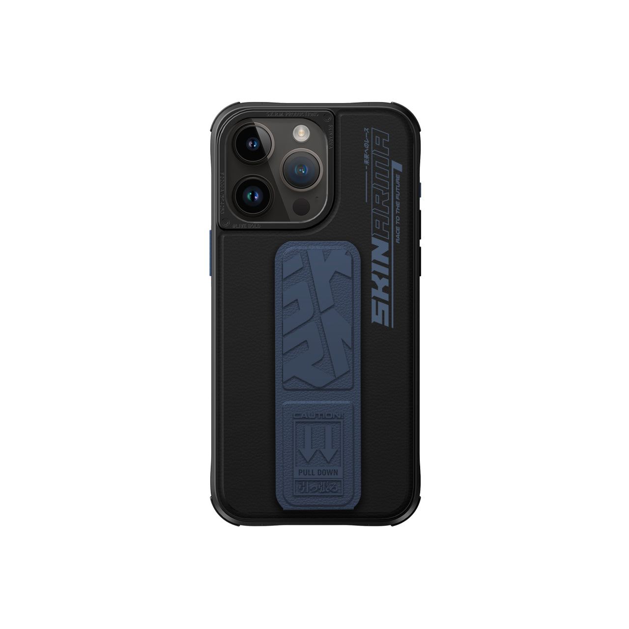 iPhone 15 Pro Max Kılıf SkinArma Standlı Deri Görünümlü Slate Kılıf