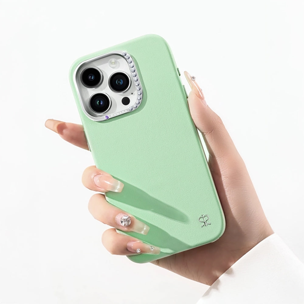 iPhone 15 Pro Max Kılıf Suni Deri Tasarımlı Pynana Starry Serisi Kılıf