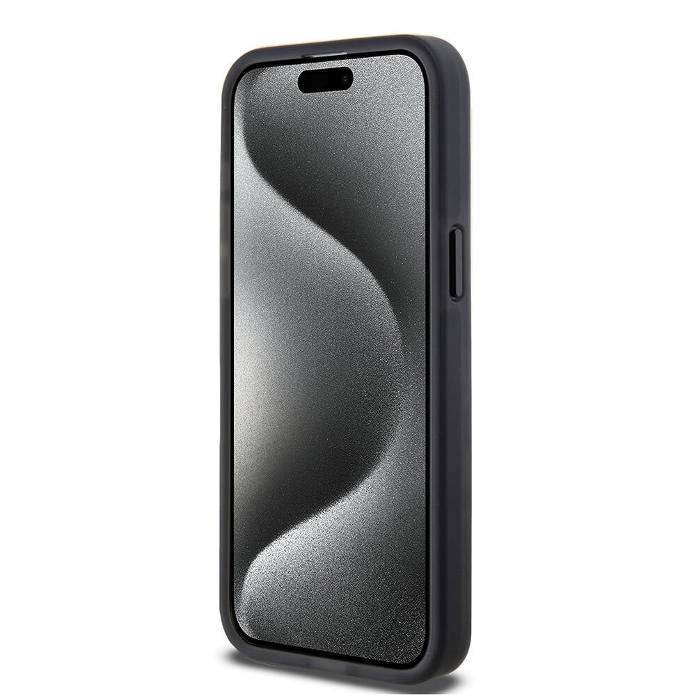 iPhone 15 Pro Max Kılıf TUMI Orijinal Lisanslı M-safe Şarj Özellikli Buzlanmış Saydam Fırça Kamuflajı Desenli Kılıf