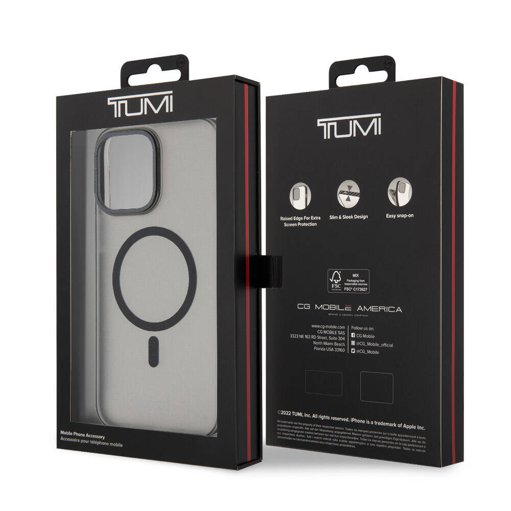 iPhone 15 Pro Max Kılıf TUMI Orijinal Lisanslı M-safe Şarj Özellikli Buzlu Mat Kılıf