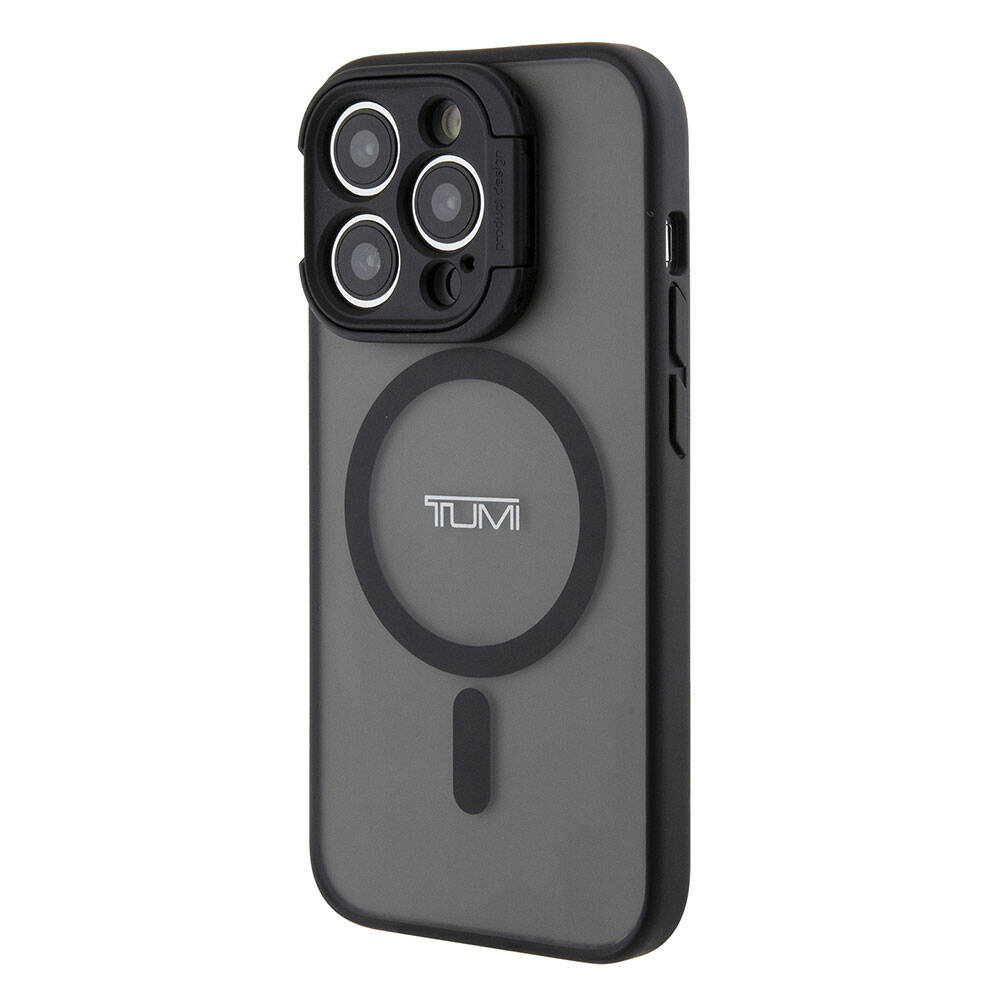 iPhone 15 Pro Max Kılıf TUMI Orijinal Lisanslı M-safe Şarj Özellikli Kamera Standlı Buzlu Mat Kılıf