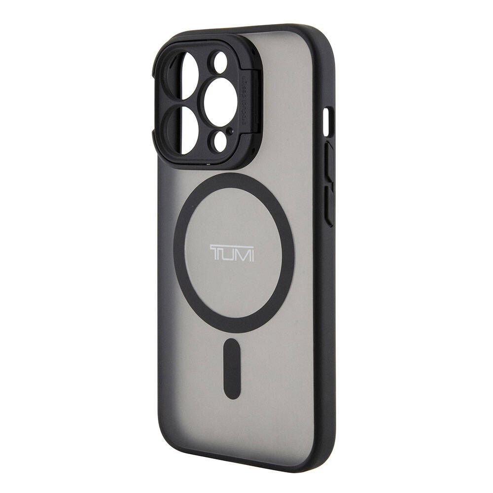 iPhone 15 Pro Max Kılıf TUMI Orijinal Lisanslı M-safe Şarj Özellikli Kamera Standlı Buzlu Mat Kılıf