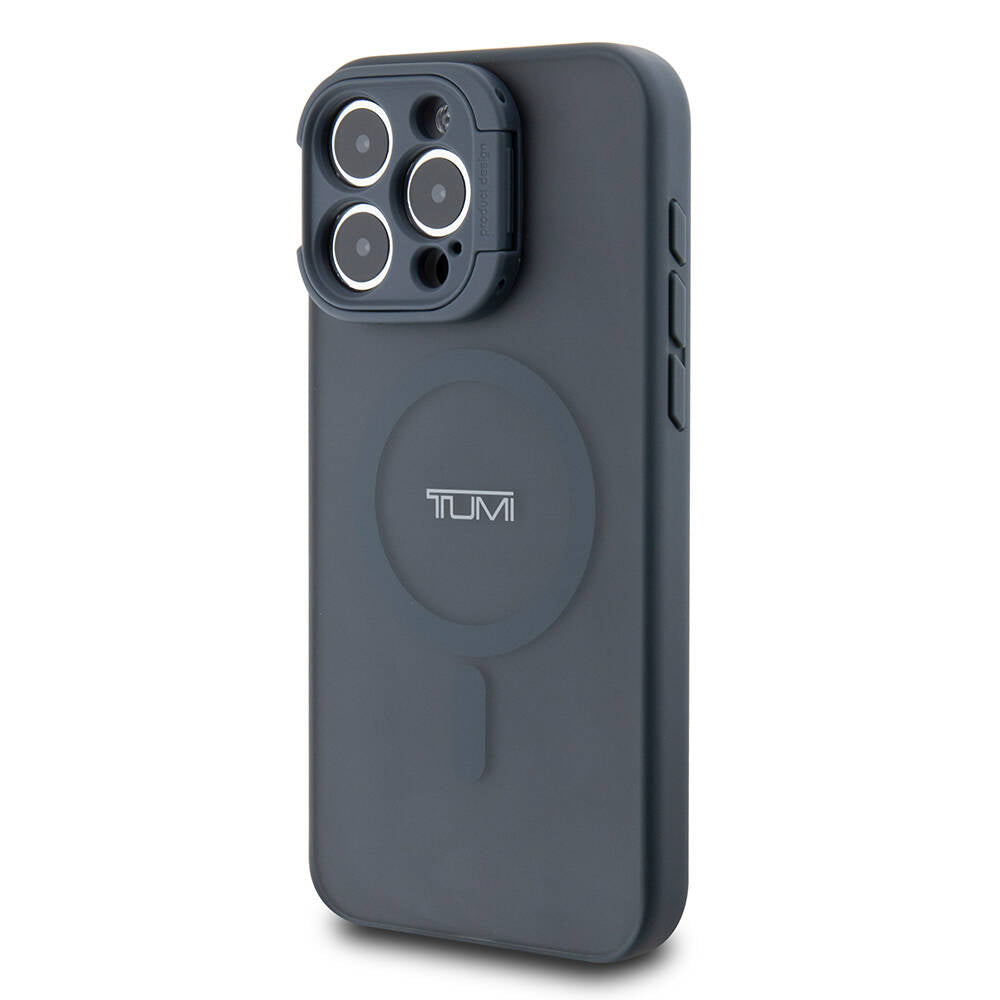 iPhone 15 Pro Max Kılıf TUMI Orijinal Lisanslı M-safe Şarj Özellikli Kamera Standlı Buzlu Mat Kılıf