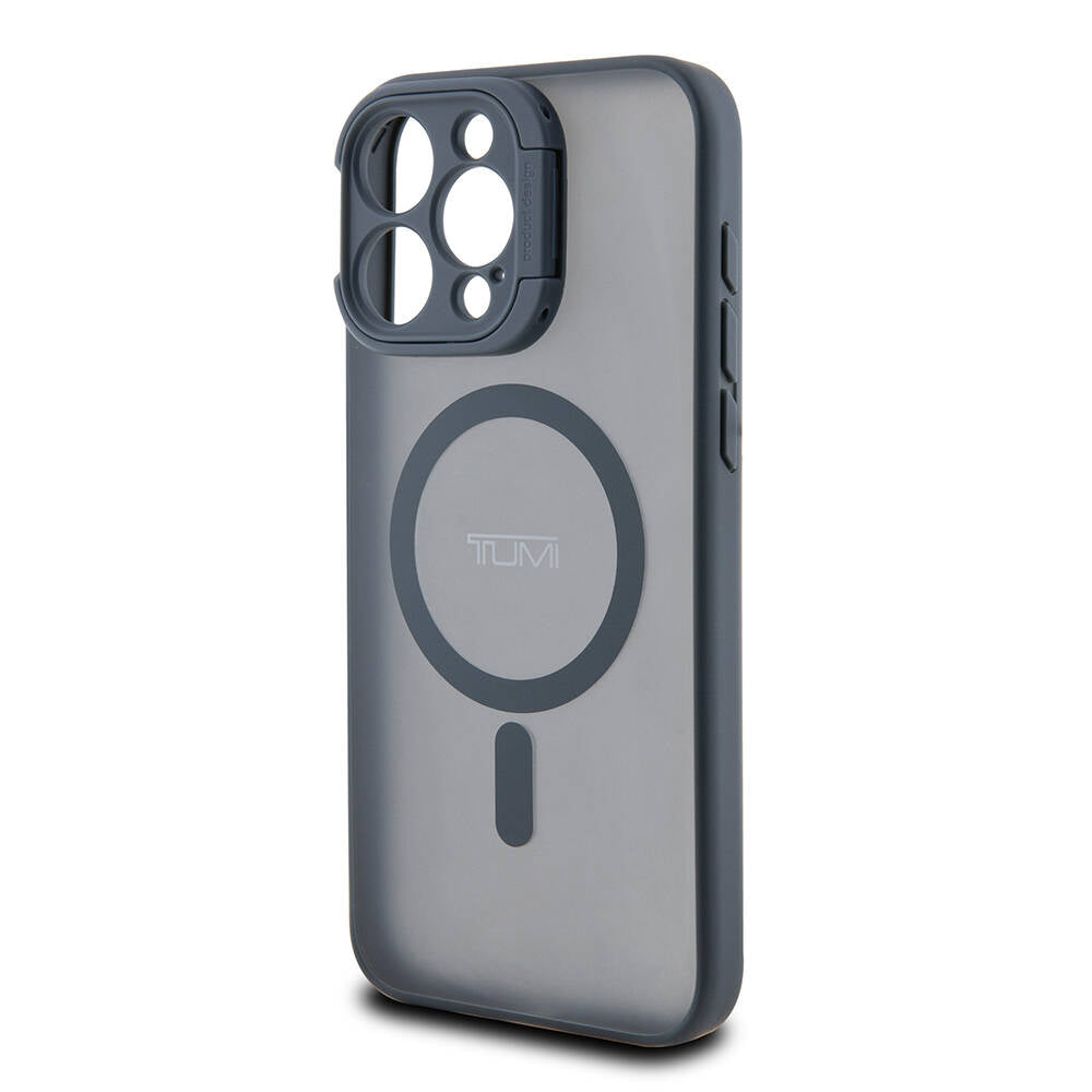 iPhone 15 Pro Max Kılıf TUMI Orijinal Lisanslı M-safe Şarj Özellikli Kamera Standlı Buzlu Mat Kılıf