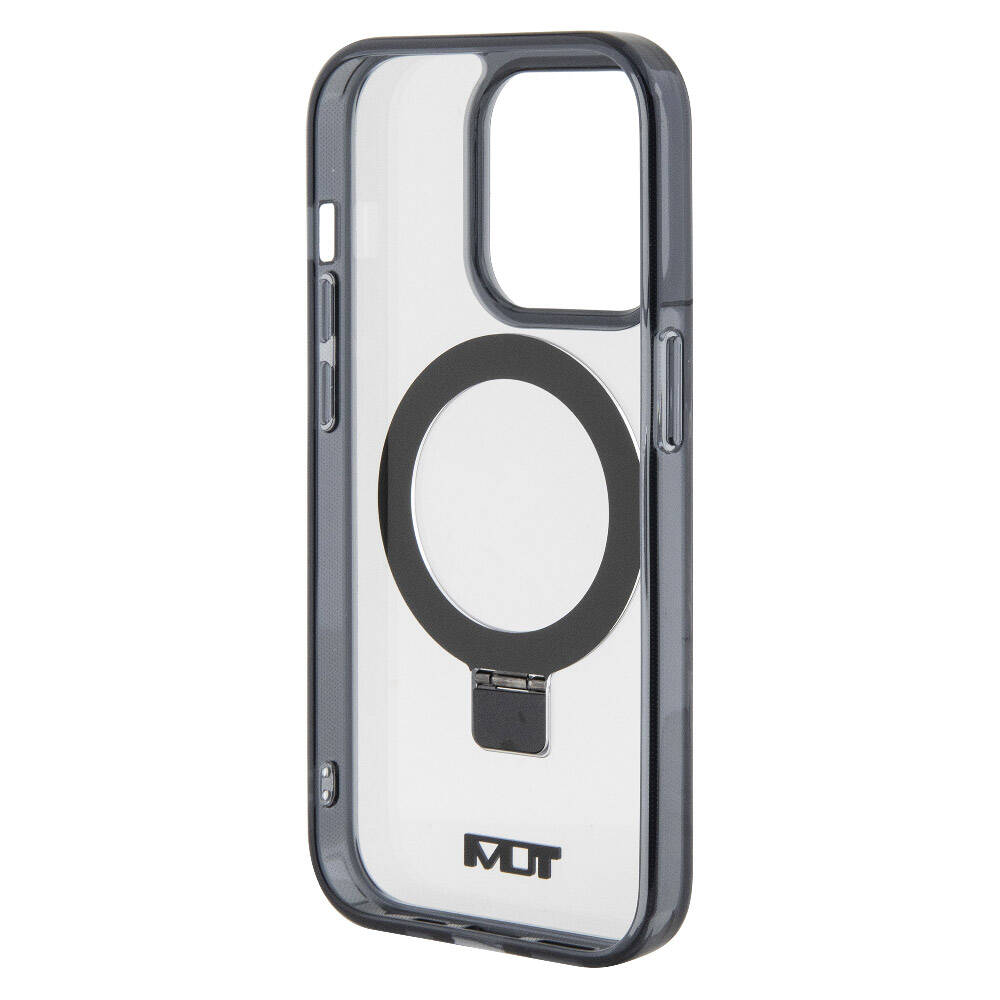 iPhone 15 Pro Max Kılıf TUMI Orijinal Lisanslı M-safe Şarj Özellikli Metal Logolu Ring Standlı Silikon Kılıf