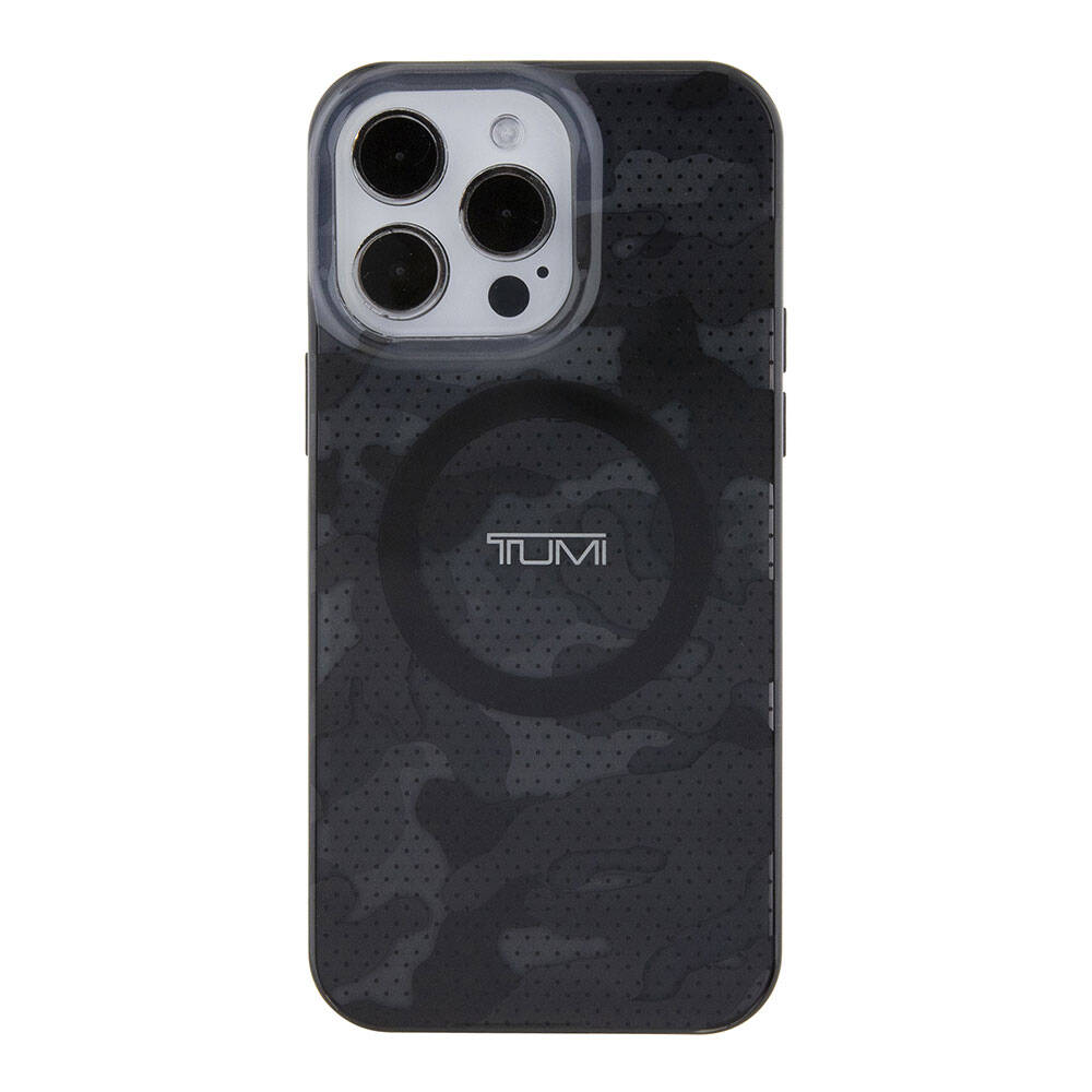 iPhone 15 Pro Max Kılıf TUMI Orijinal Lisanslı M-safe Şarj Özellikli PC TPU Çift Katmanlı Kamuflaj Desenli Kılıf