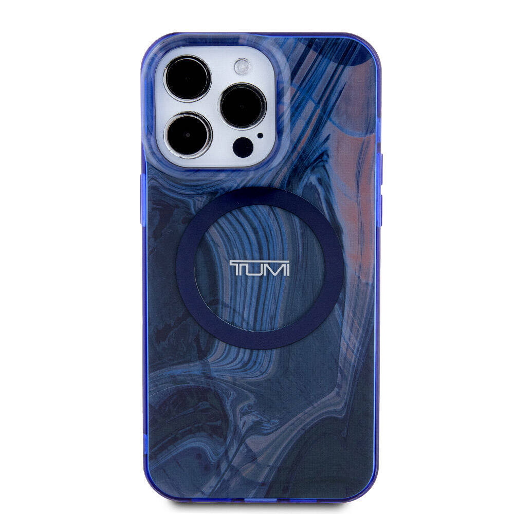 iPhone 15 Pro Max Kılıf TUMI Orijinal Lisanslı M-safe Şarj Özellikli PC TPU Çift Katmanlı Sıvı Baskılı Kılıf