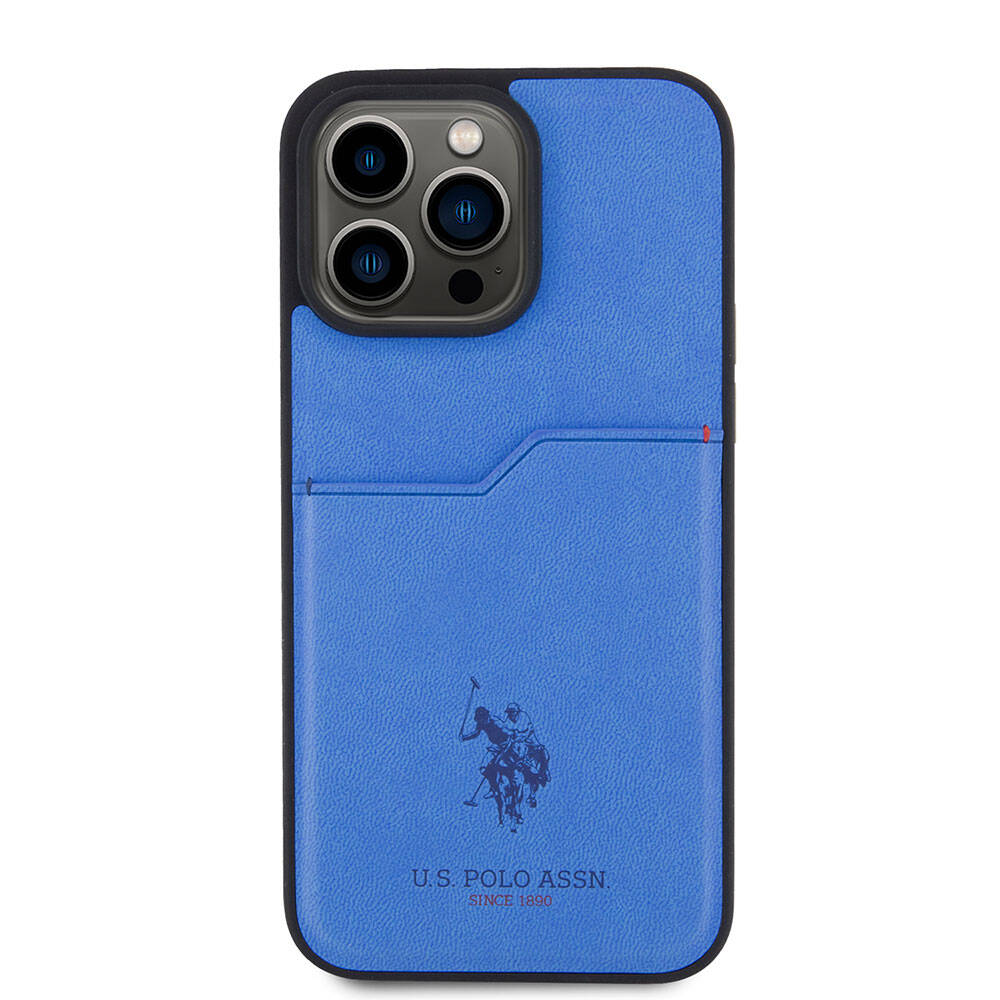 iPhone 15 Pro Max Kılıf U.S. Polo Assn. Orijinal Lisanslı Baskı Logolu PU Kartlıklı Kılıf