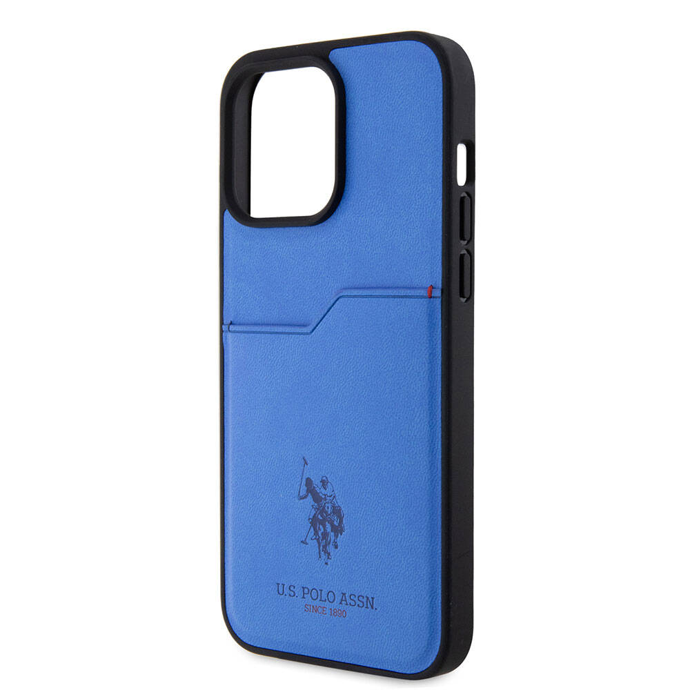 iPhone 15 Pro Max Kılıf U.S. Polo Assn. Orijinal Lisanslı Baskı Logolu PU Kartlıklı Kılıf