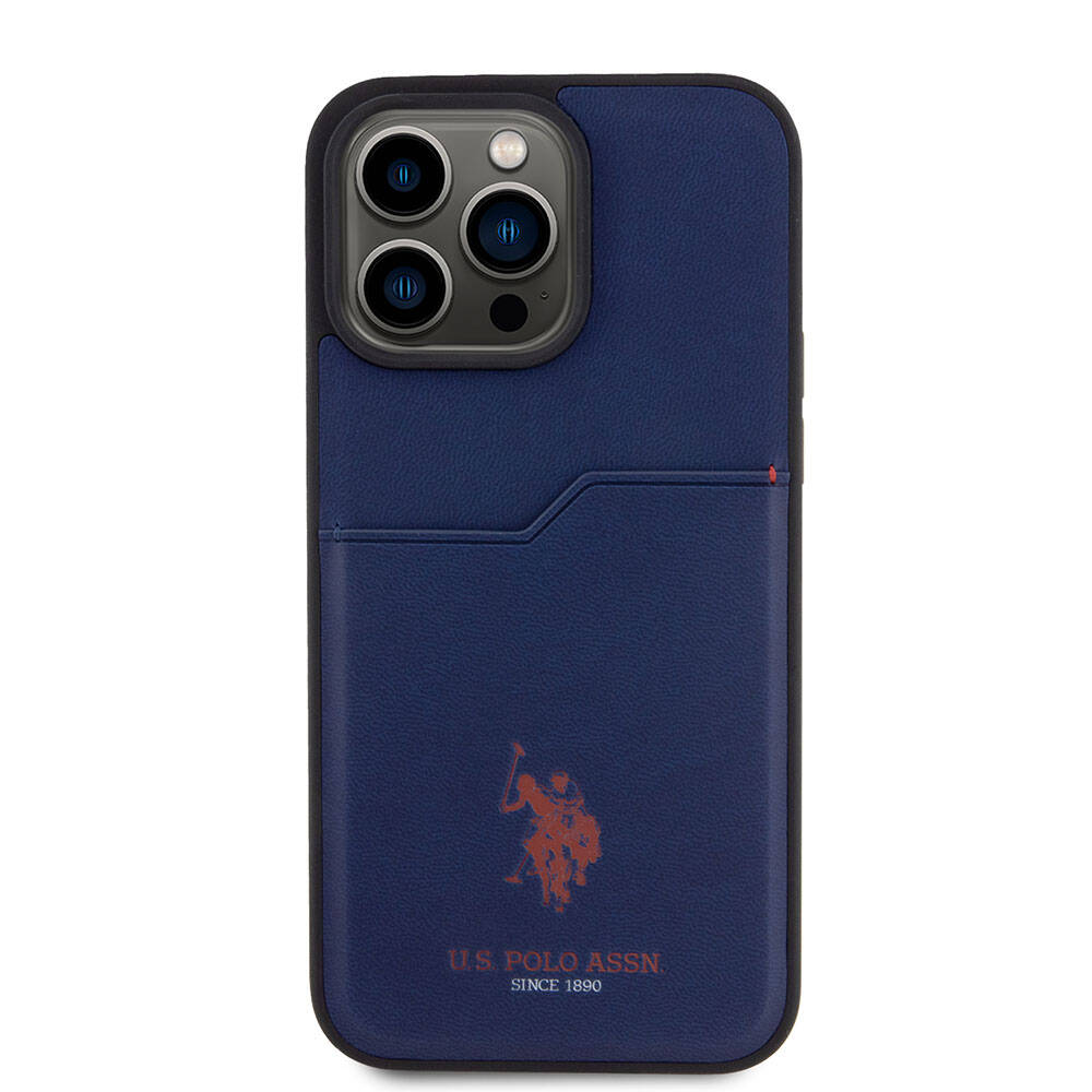 iPhone 15 Pro Max Kılıf U.S. Polo Assn. Orijinal Lisanslı Baskı Logolu PU Kartlıklı Kılıf