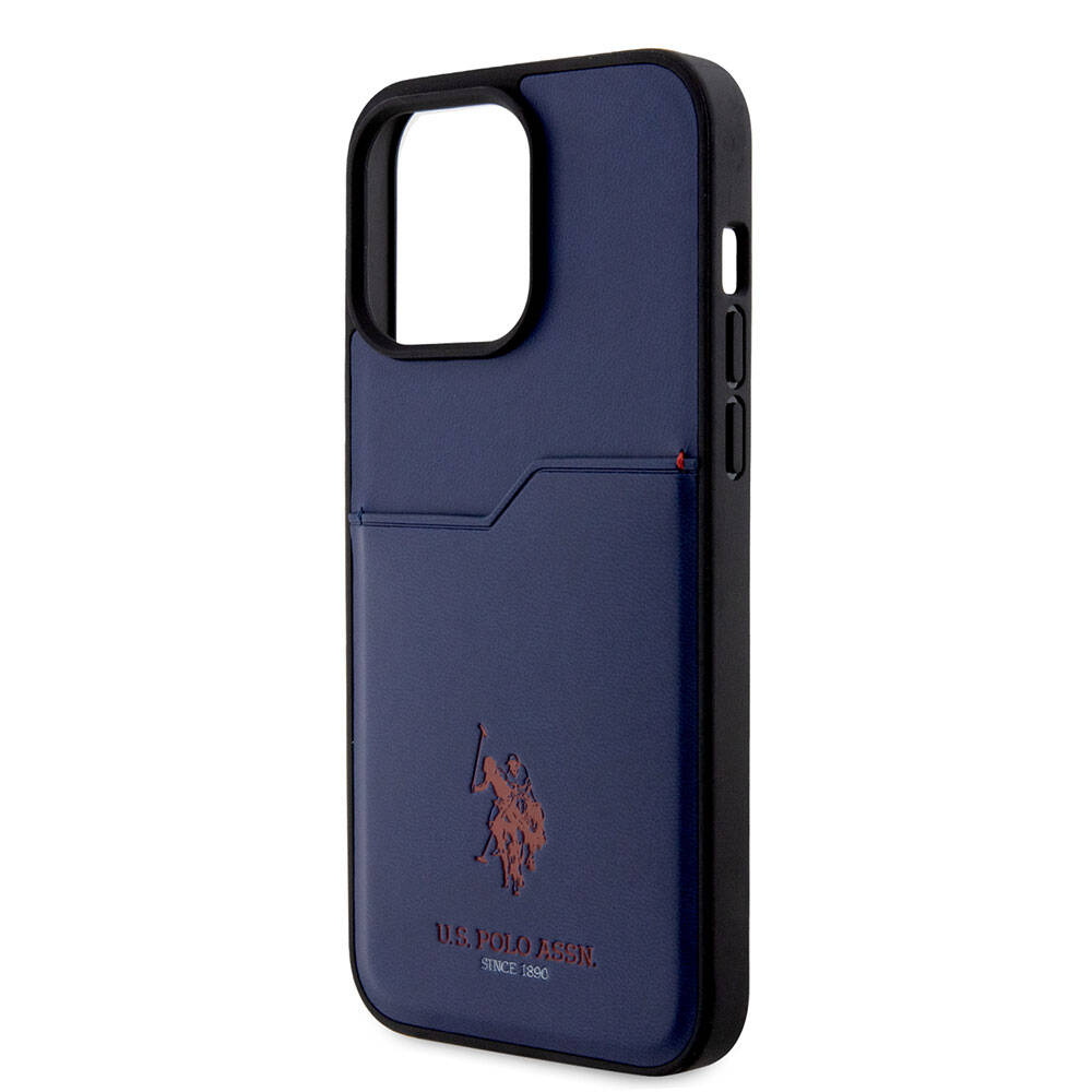 iPhone 15 Pro Max Kılıf U.S. Polo Assn. Orijinal Lisanslı Baskı Logolu PU Kartlıklı Kılıf