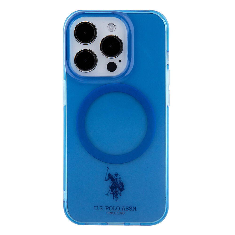 iPhone 15 Pro Max Kılıf U.S. Polo Assn. orijinal Lisanslı M-safe Şarj Özellikli Transparan Tasarım Kılıf