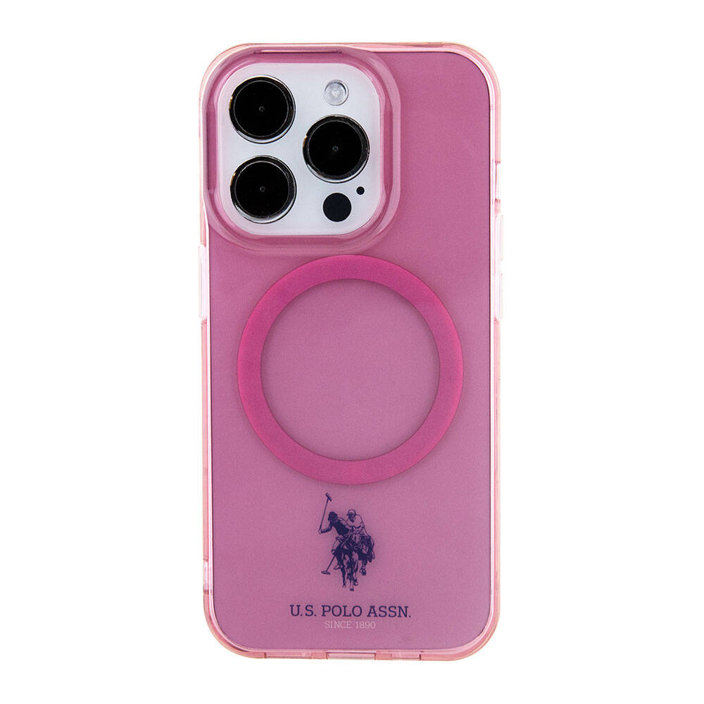 iPhone 15 Pro Max Kılıf U.S. Polo Assn. orijinal Lisanslı M-safe Şarj Özellikli Transparan Tasarım Kılıf