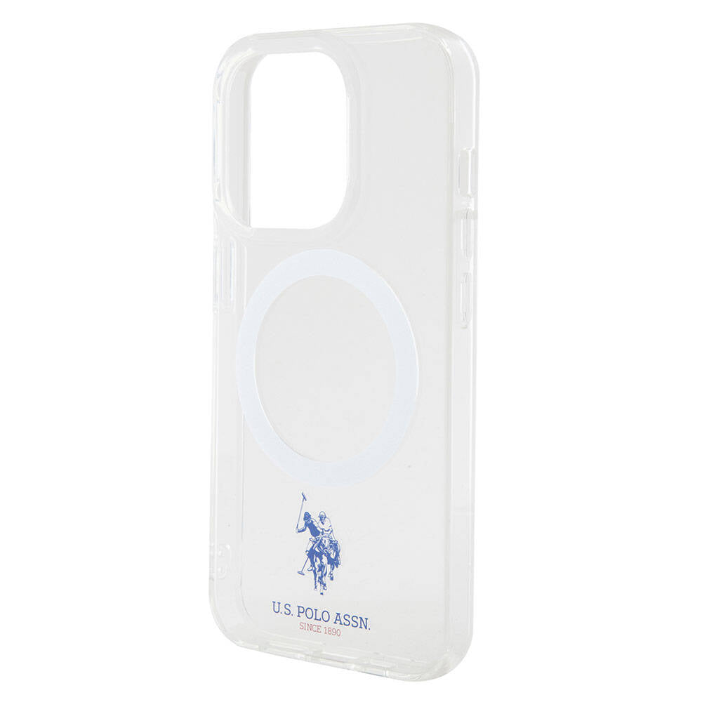 iPhone 15 Pro Max Kılıf U.S. Polo Assn. orijinal Lisanslı M-safe Şarj Özellikli Transparan Tasarım Kılıf