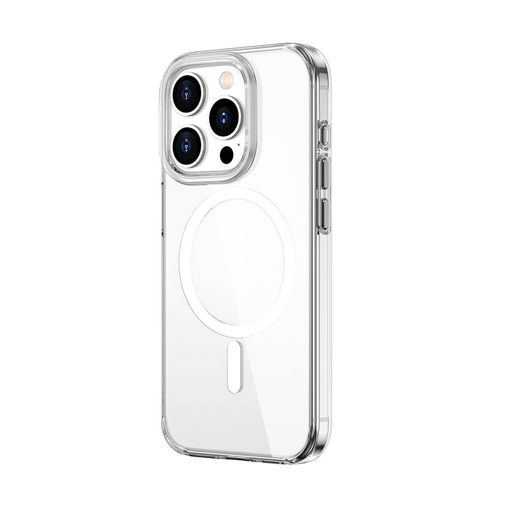 iPhone 15 Pro Max Kılıf Wiwu BC-022 M-safe Şarj Özellikli Şeffaf Transparan Kılıf