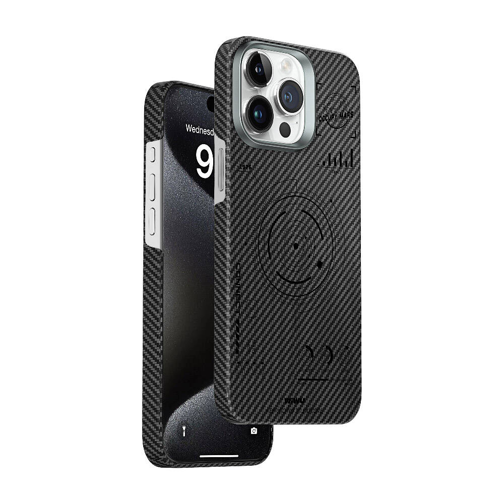 iPhone 15 Pro Max Kılıf Wiwu HHX-016 Karbon Fiber 600D Mars Kevlar Kılıf