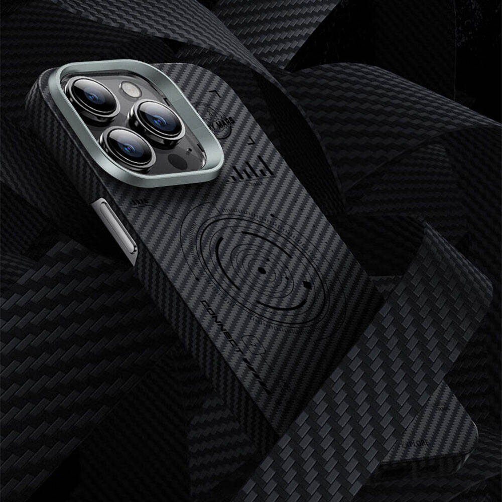 iPhone 15 Pro Max Kılıf Wiwu KJZ-017 Karbon Fiber 600D Explore Kevlar Kılıf