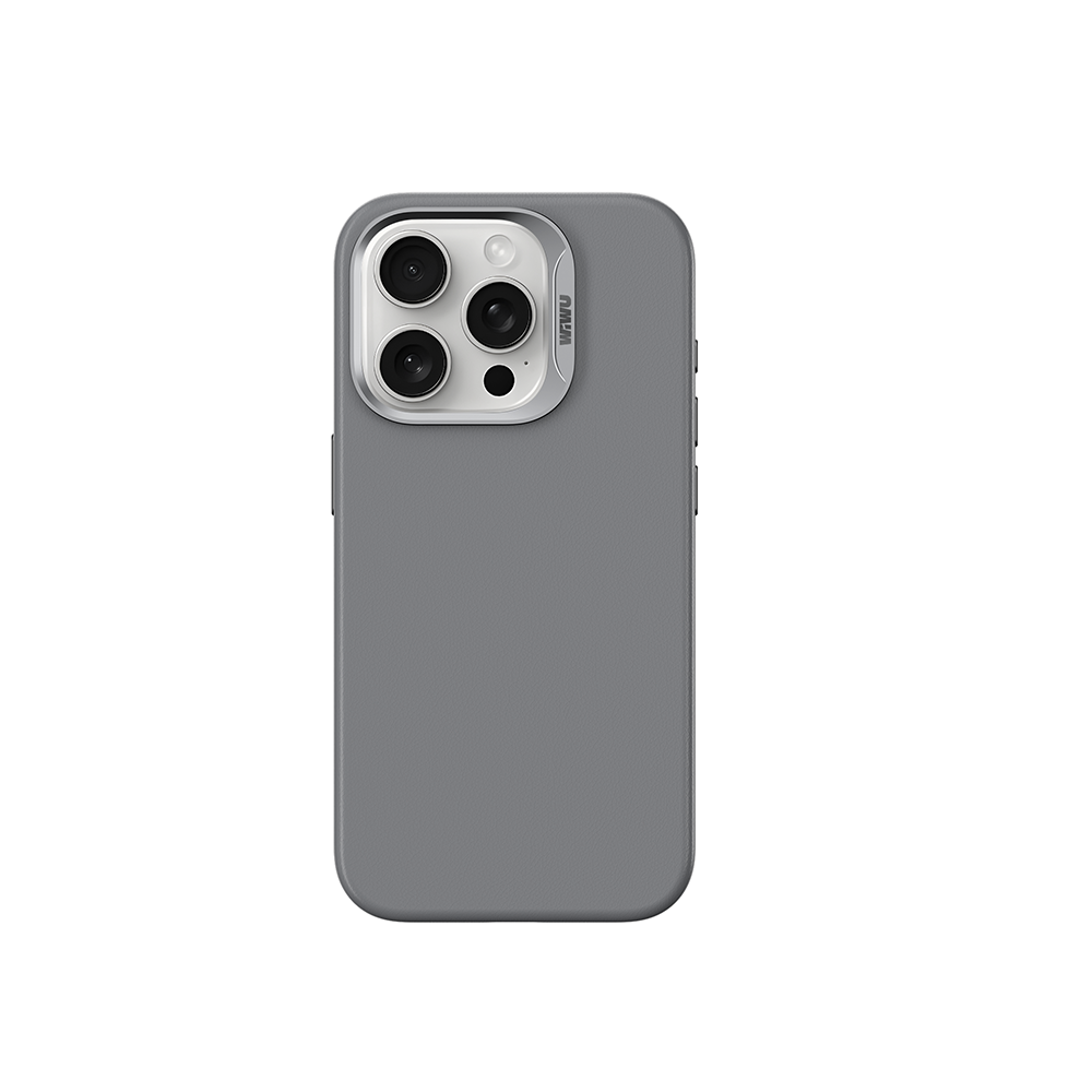 iPhone 15 Pro Max Kılıf Wiwu SP-019 M-safe Şarj Özellikli Vegan Leather Deri Kılıf