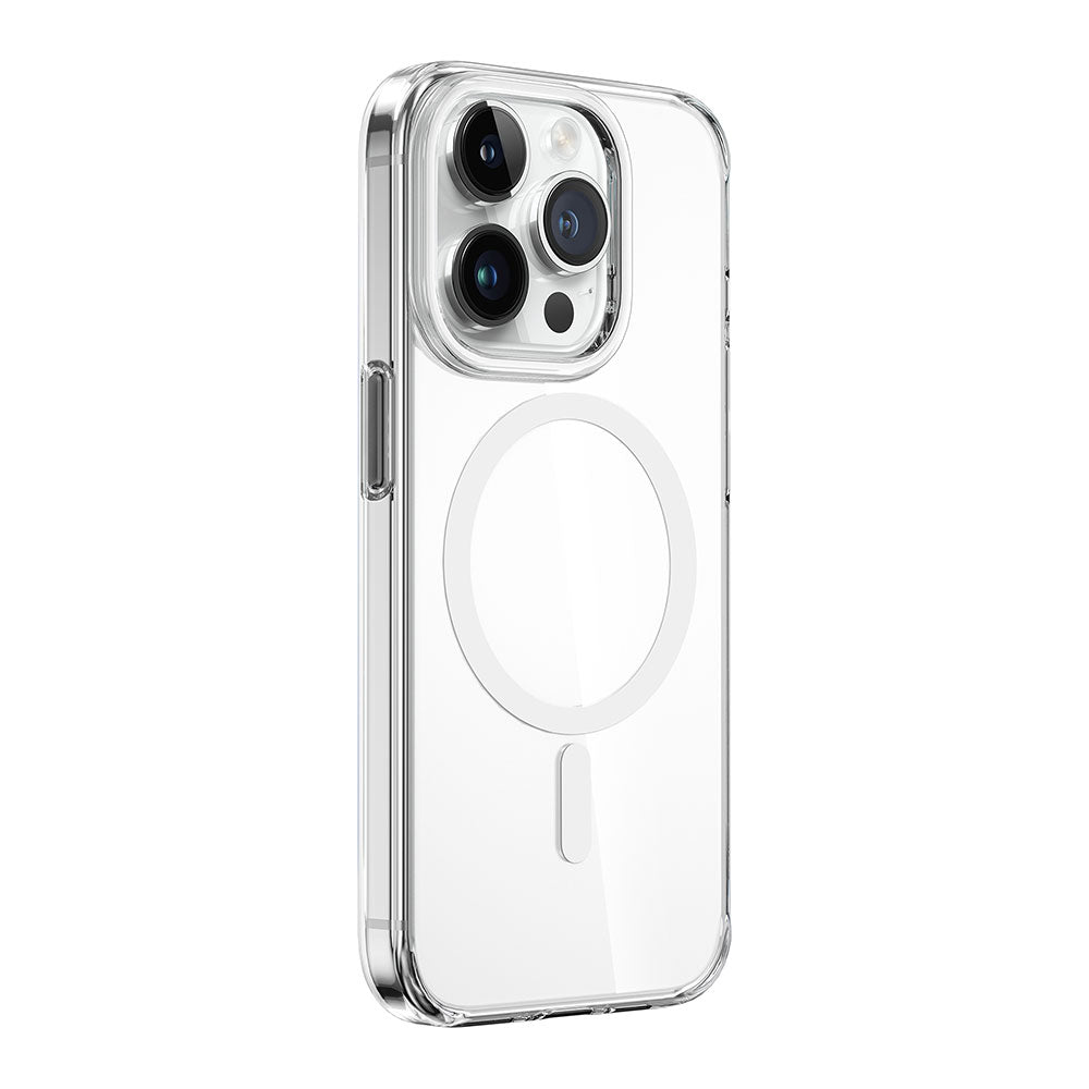iPhone 15 Pro Max Kılıf Wiwu ZYS-013 M-safe Şarj Özellikli Renkli Kamera Çerçeveli Şeffaf Jelly Kılıf