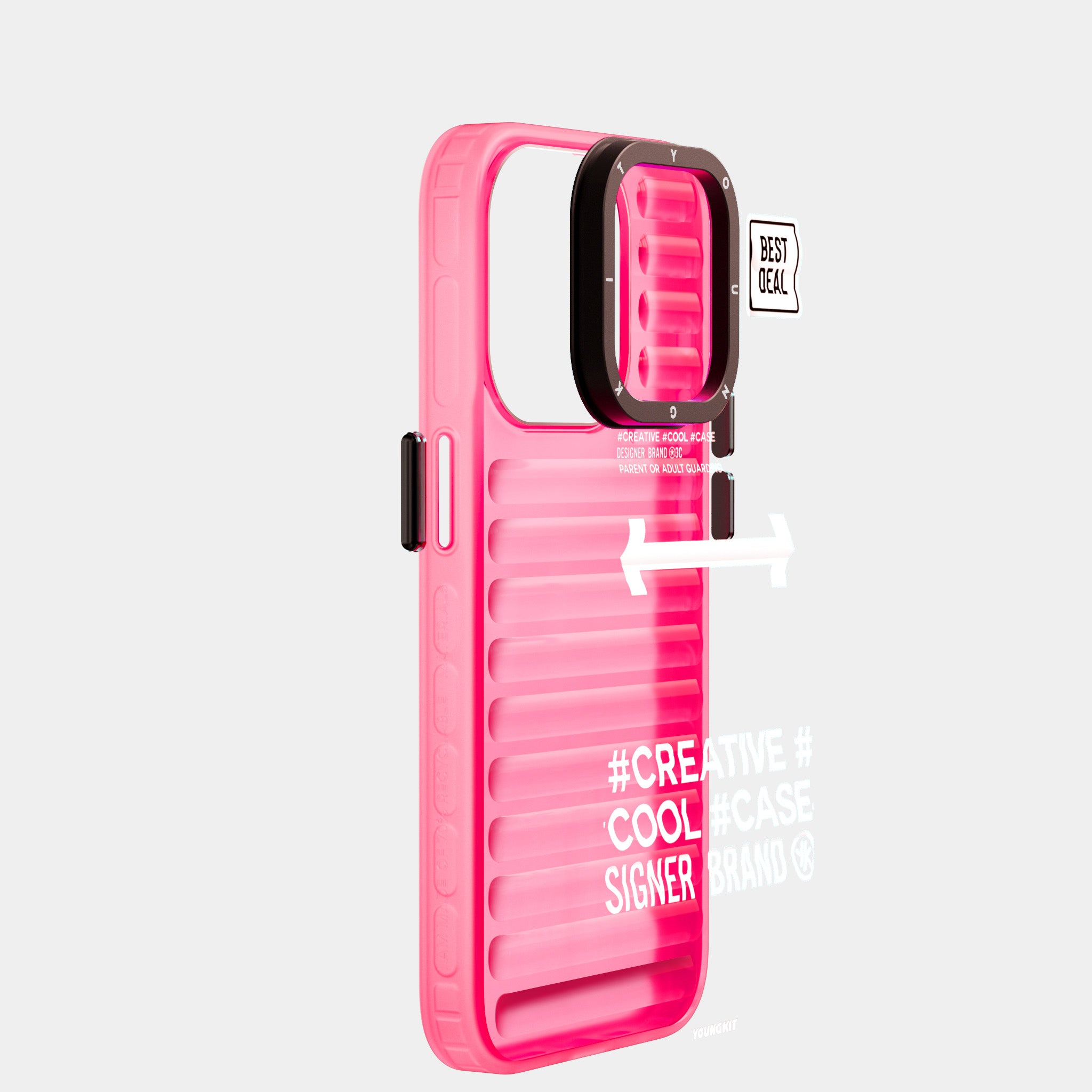 iPhone 15 Pro Max Kılıf YoungKit Luggage FireFly Serisi Kılıf