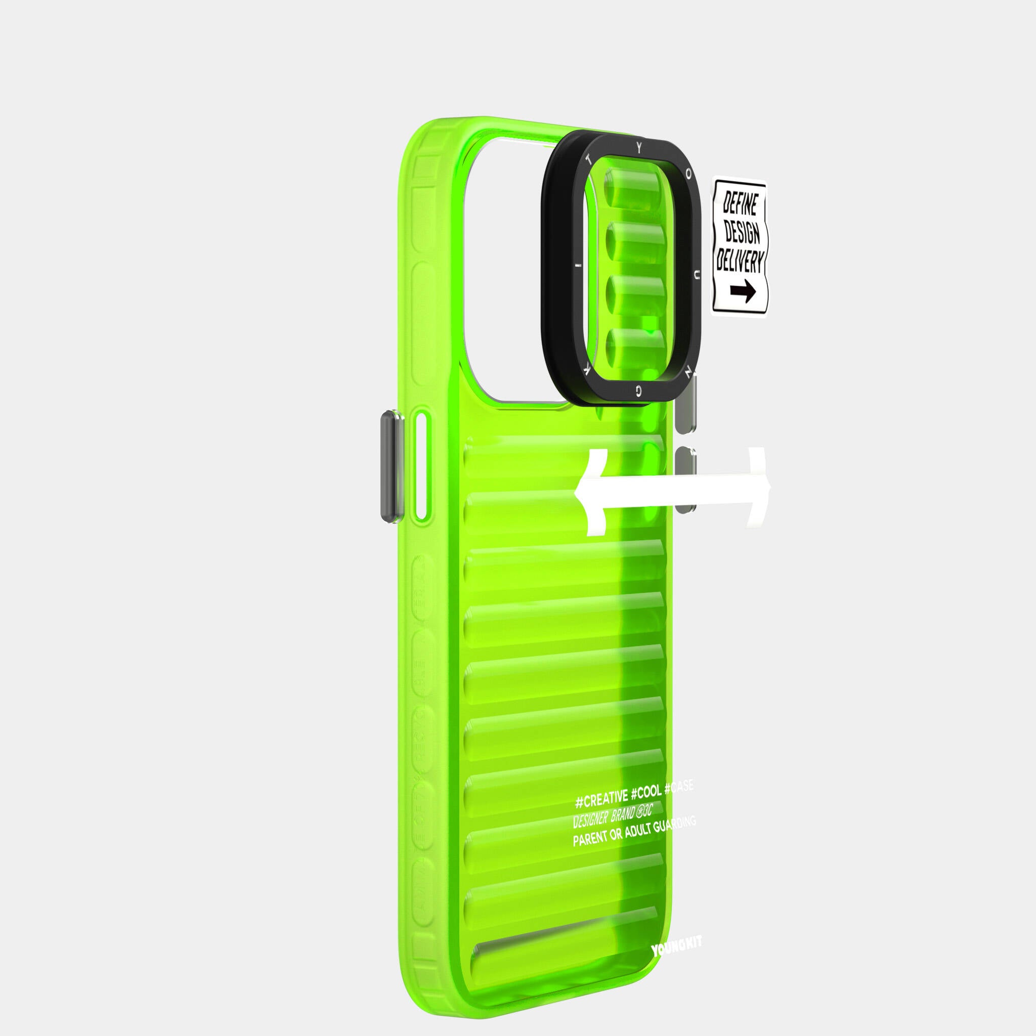 iPhone 15 Pro Max Kılıf YoungKit Luggage FireFly Serisi Kılıf