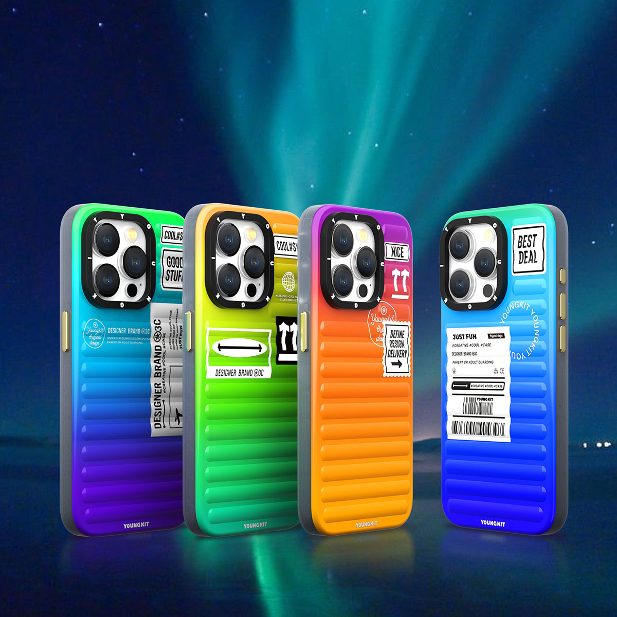 iPhone 15 Pro Max Kılıf YoungKit The Secret Color Serisi Kılıf