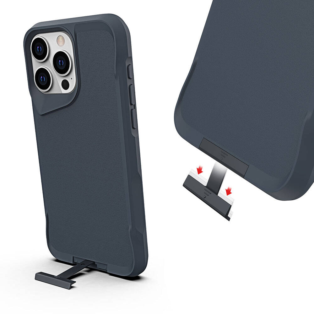 iPhone 15 Pro Max Kılıf Zore Airbag Kenarlı T-Max Mat Standlı Kılıf