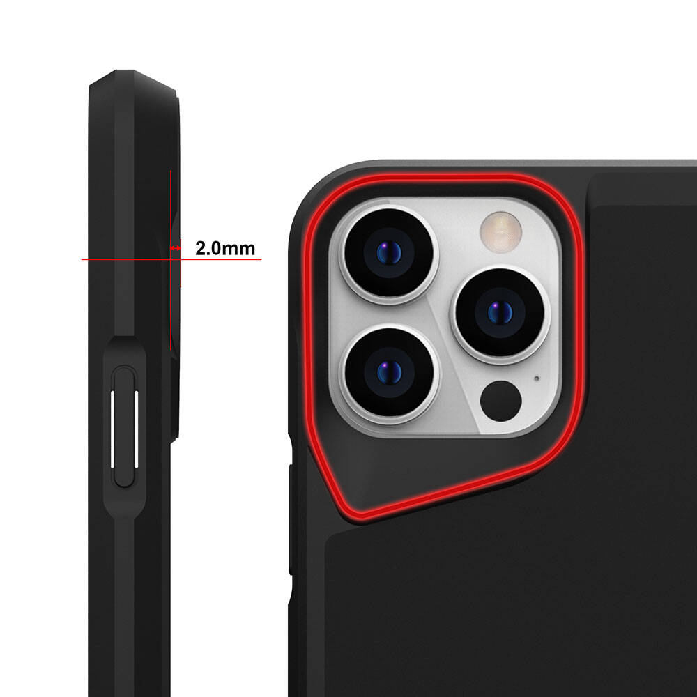 iPhone 15 Pro Max Kılıf Zore Airbag Kenarlı T-Max Mat Standlı Kılıf