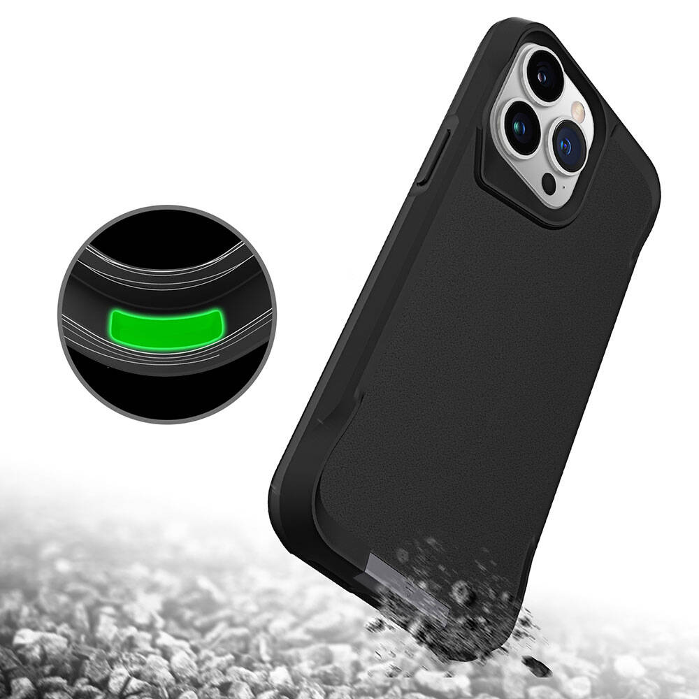 iPhone 15 Pro Max Kılıf Zore Airbag Kenarlı T-Max Mat Standlı Kılıf