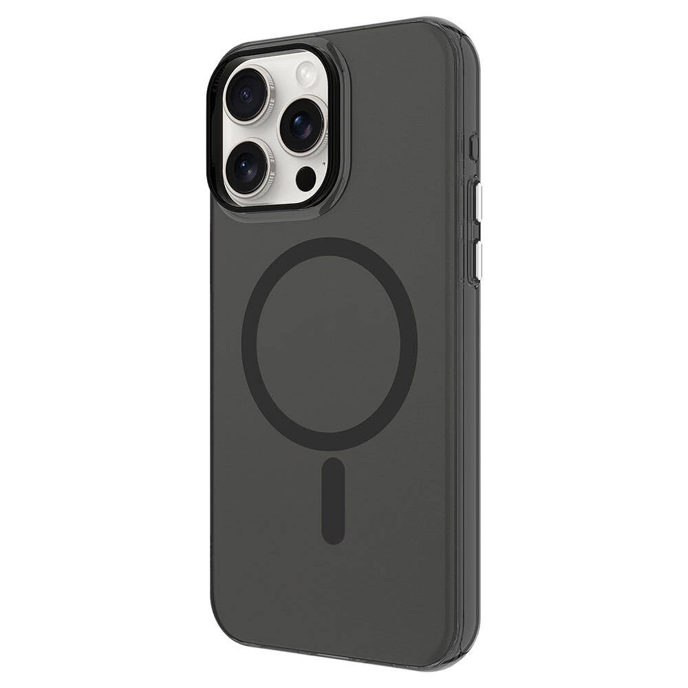 iPhone 15 Pro Max Kılıf Zore M-safe Şarj Özellikli Buzlu Transparan C-Pro Sert Kılıf