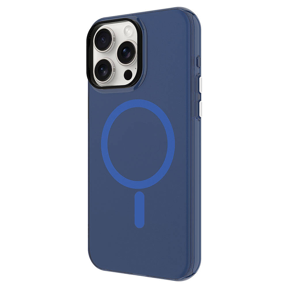 iPhone 15 Pro Max Kılıf Zore M-safe Şarj Özellikli Buzlu Transparan C-Pro Sert Kılıf