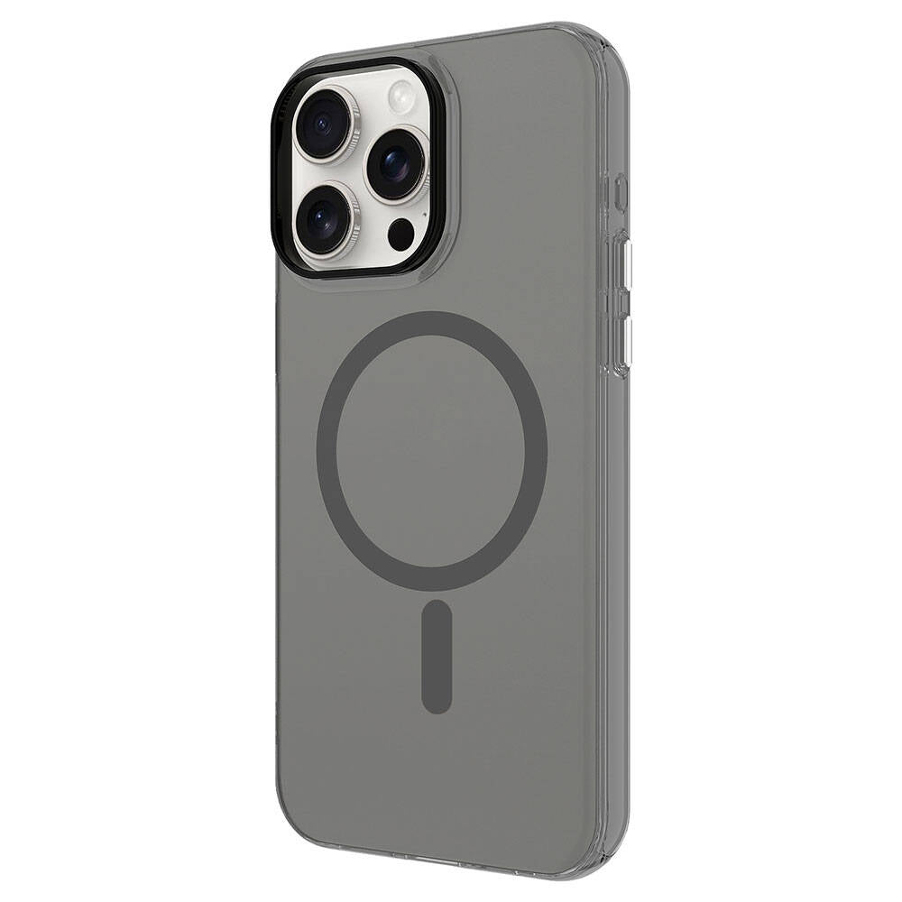 iPhone 15 Pro Max Kılıf Zore M-safe Şarj Özellikli Buzlu Transparan C-Pro Sert Kılıf