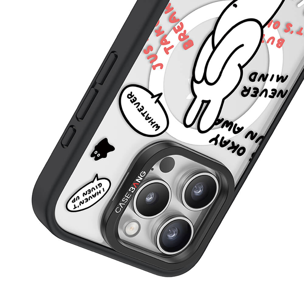 iPhone 15 Pro Max M-safe Şarj Özellikli Casebang Chill Out Serisi Mıknatıslı Arka Panel