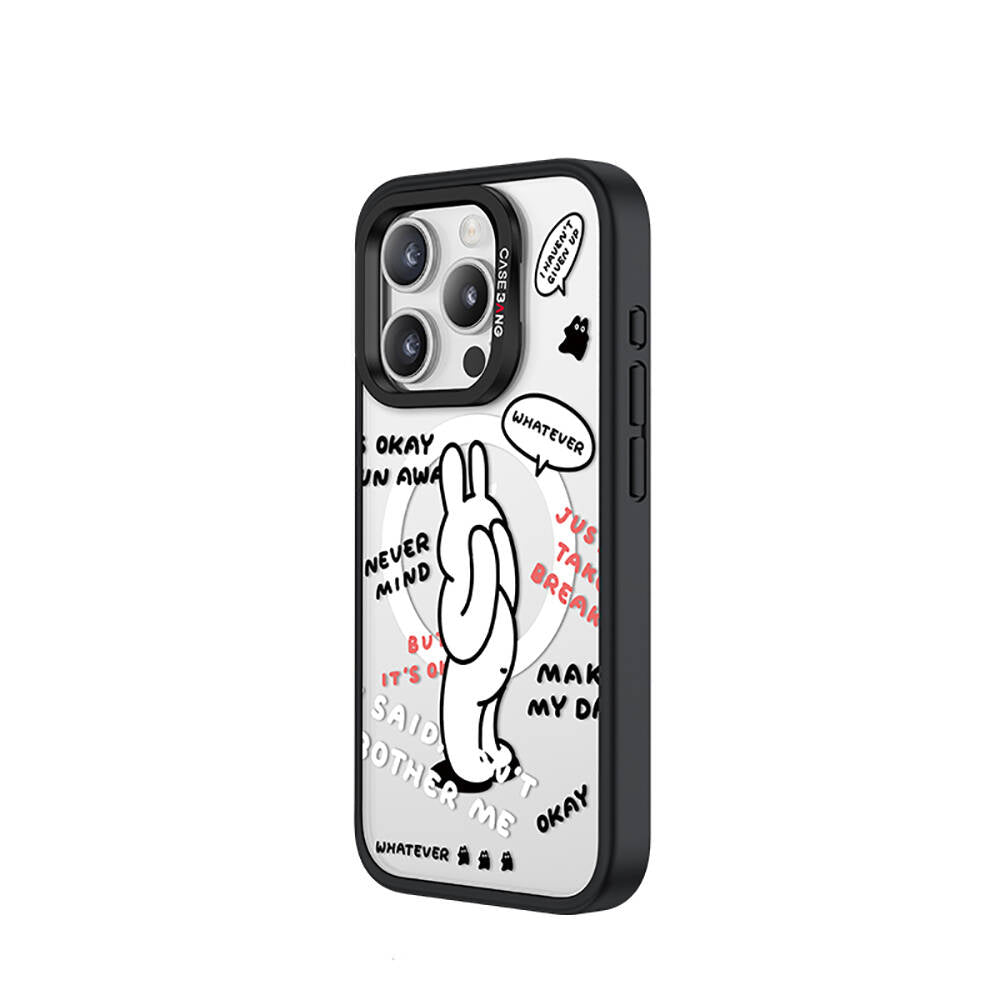 iPhone 15 Pro Max M-safe Şarj Özellikli Casebang Chill Out Serisi Mıknatıslı Arka Panel