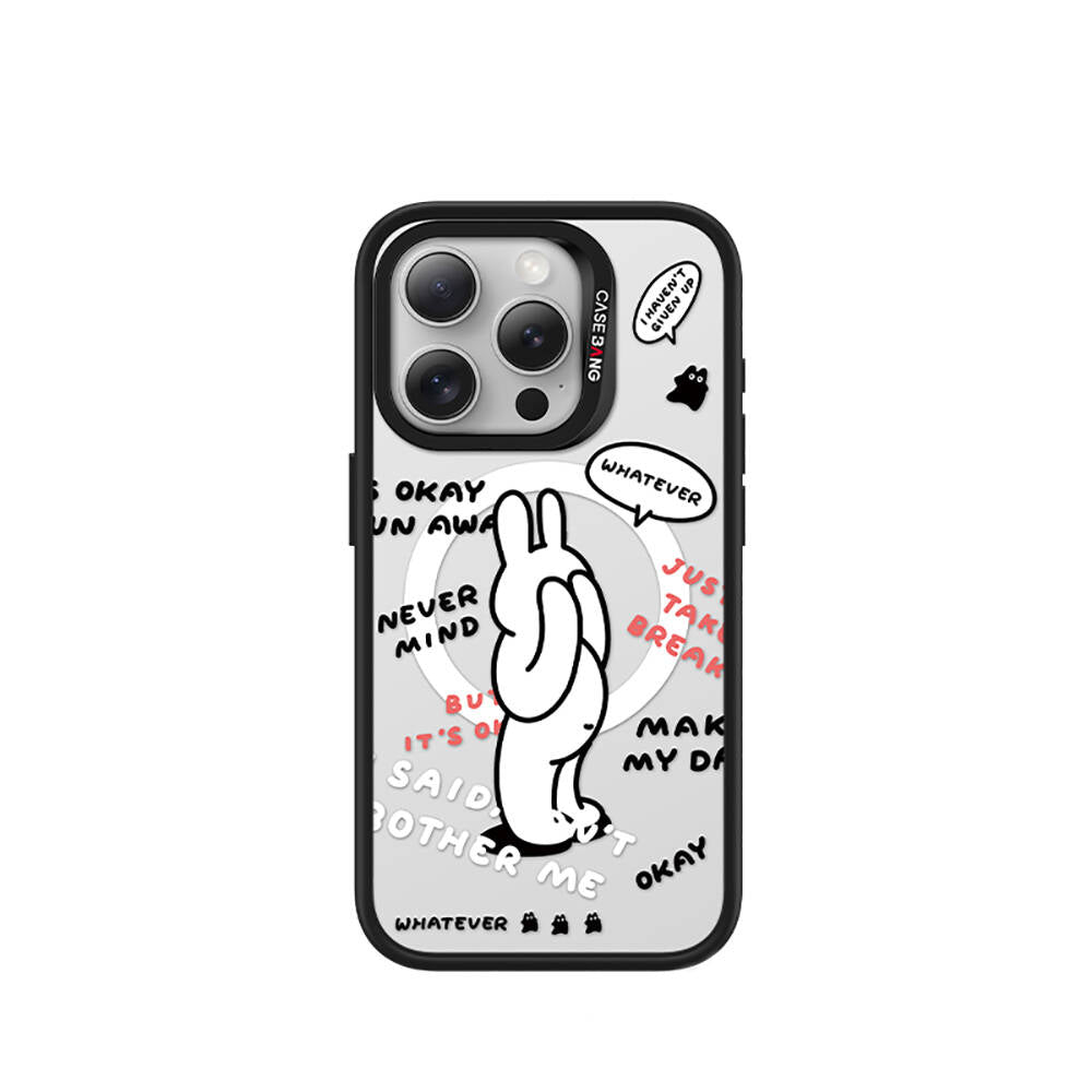 iPhone 15 Pro Max M-safe Şarj Özellikli Casebang Chill Out Serisi Mıknatıslı Arka Panel