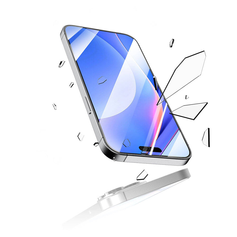 iPhone 15 Pro Max Recci RSP-A05SD 3D HD Full Transparan Temperli Cam Ekran Koruyucu