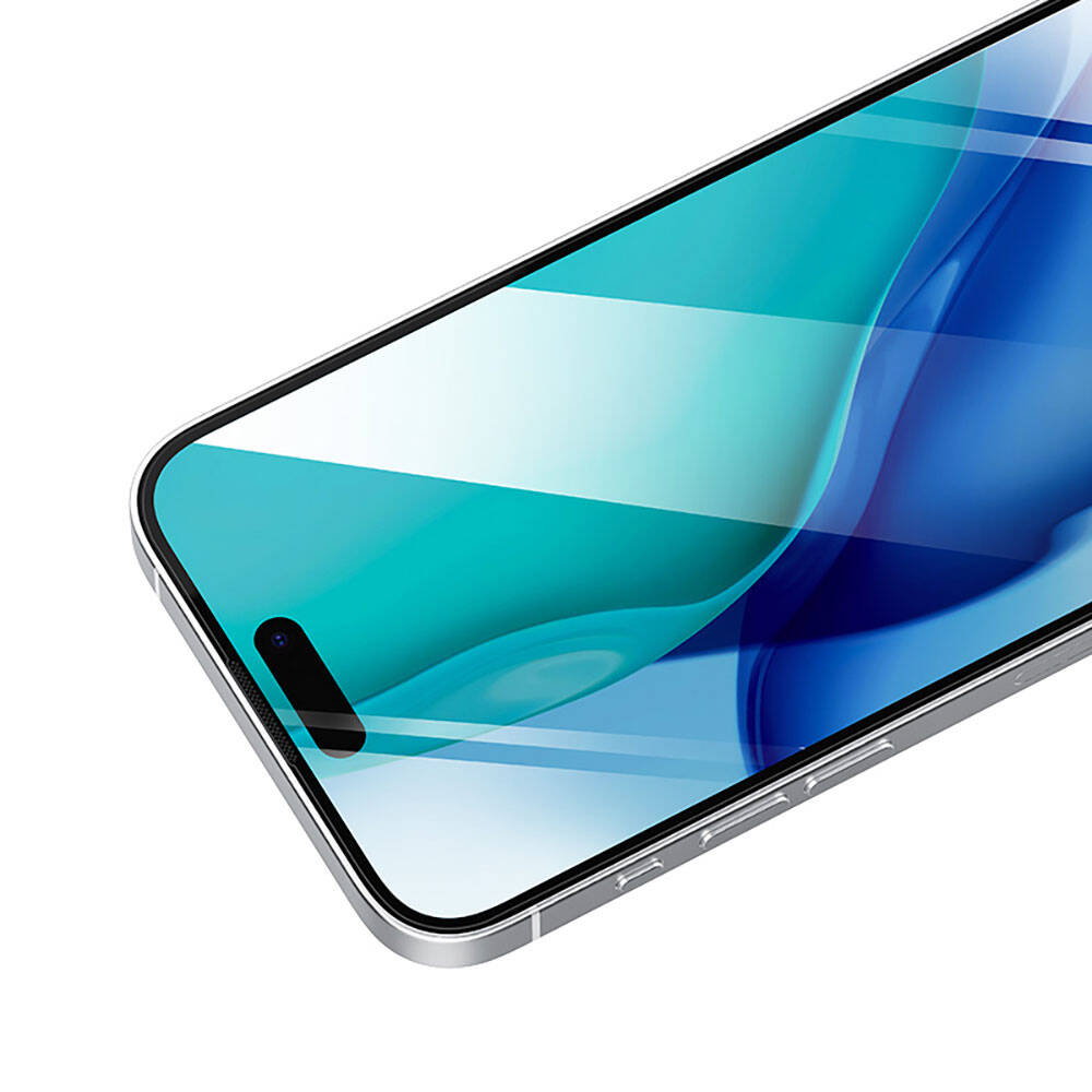 iPhone 15 Pro Max Recci RSP-A23HD Full Transparan Temperli Cam Ekran Koruyucu