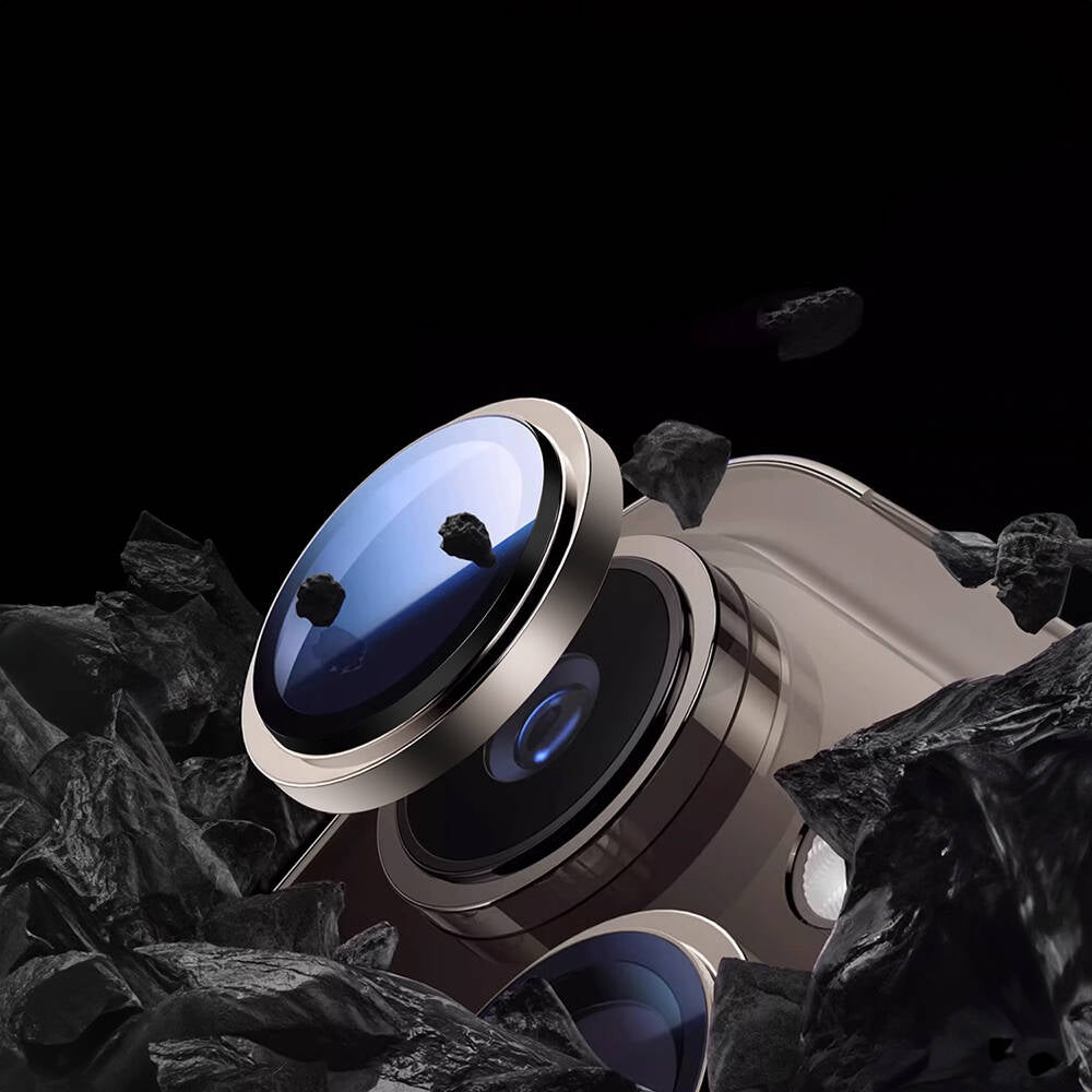 iPhone 15 Pro Max Wiwu LG-004 PVD Lens Guard Metal Kamera Lens Koruyucu