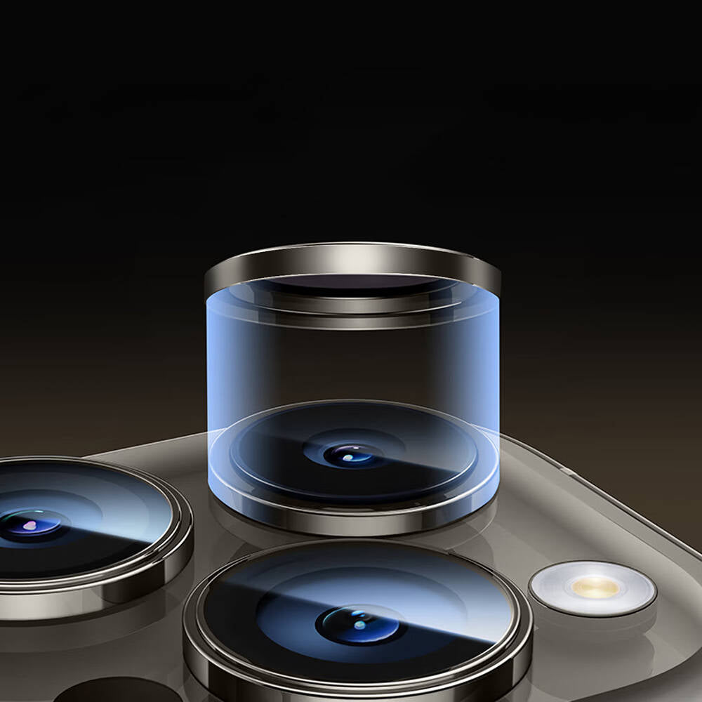 iPhone 15 Pro Max Wiwu LG-004 PVD Lens Guard Metal Kamera Lens Koruyucu