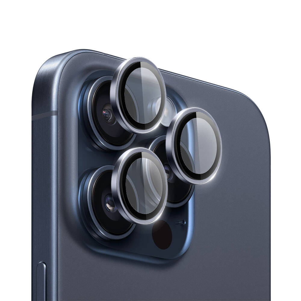iPhone 15 Pro Max Wiwu LG-004 PVD Lens Guard Metal Kamera Lens Koruyucu