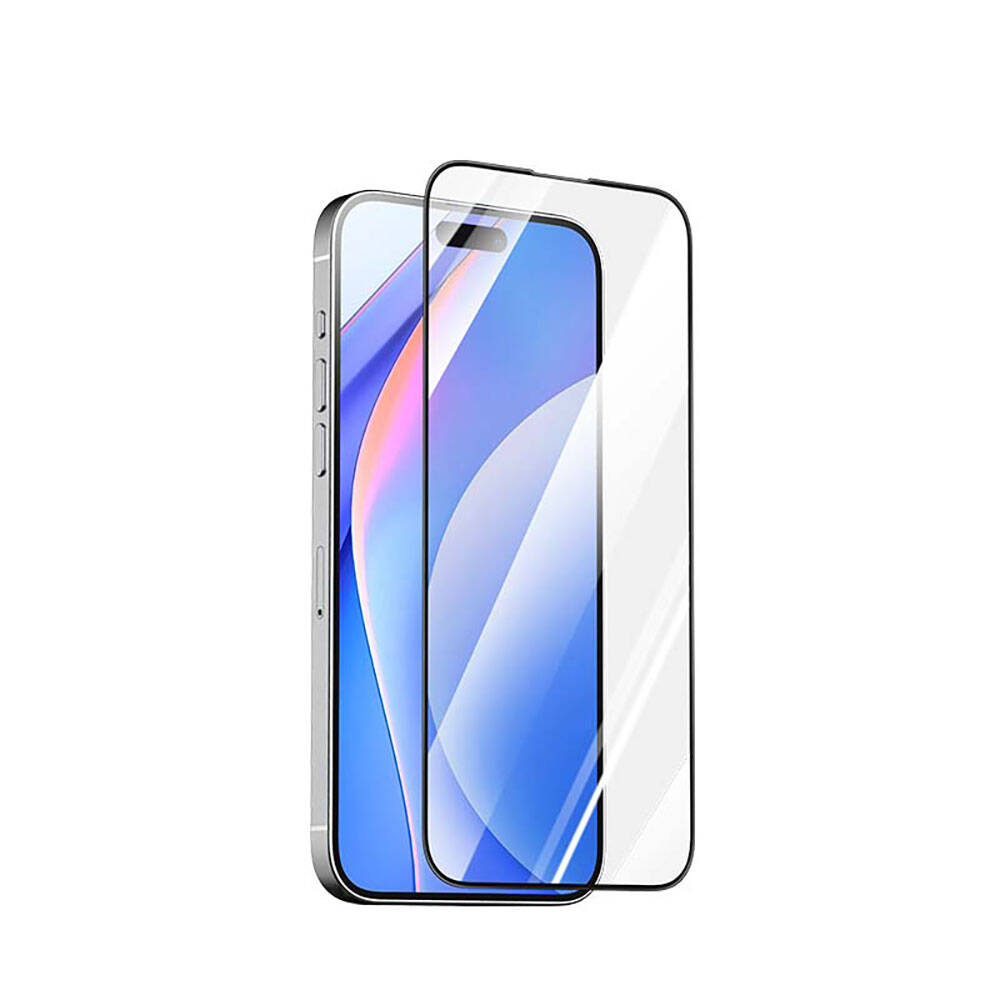 iPhone 15 Pro Recci RSP-A02SD 3D HD Full Transparan Temperli Cam Ekran Koruyucu
