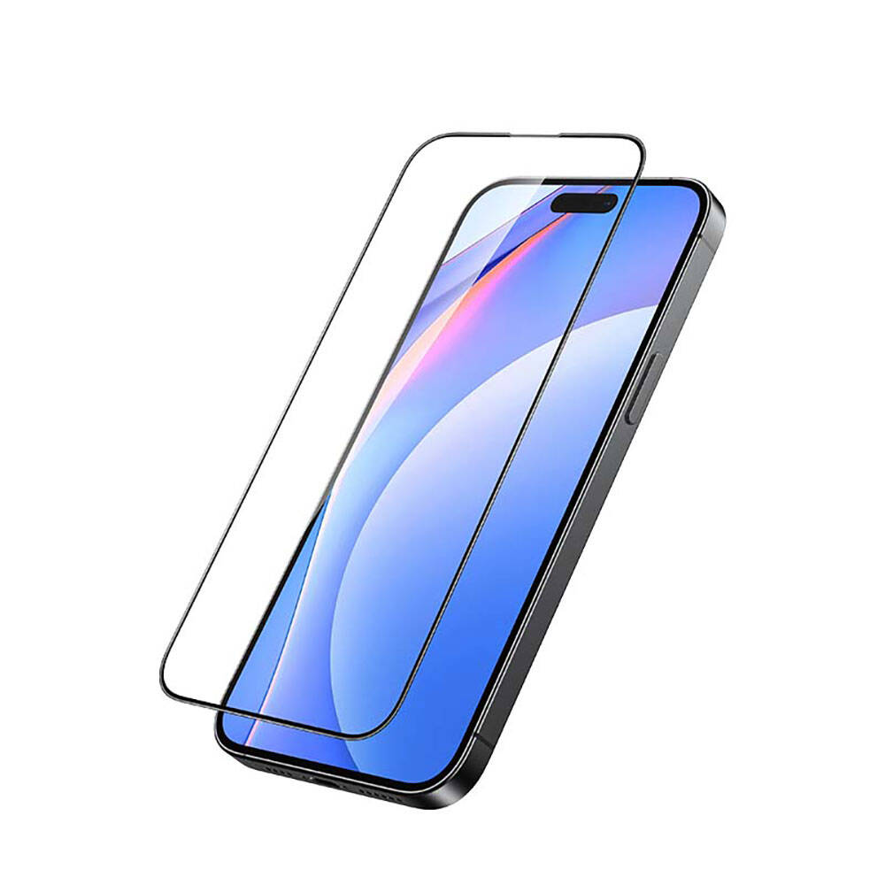 iPhone 15 Pro Recci RSP-A02SD 3D HD Full Transparan Temperli Cam Ekran Koruyucu