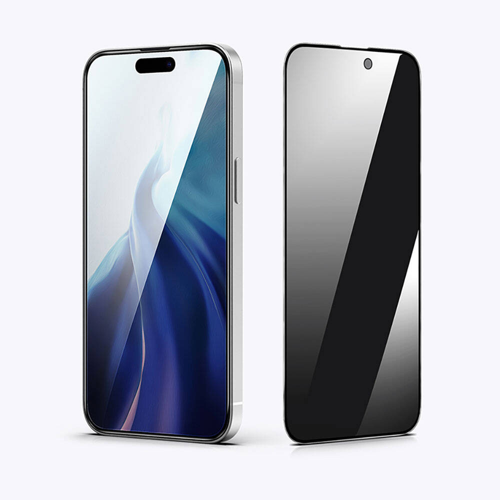 iPhone 15 Pro Recci RSP-A06SP 3D Privacy Shield Temperli Cam Ekran Koruyucu