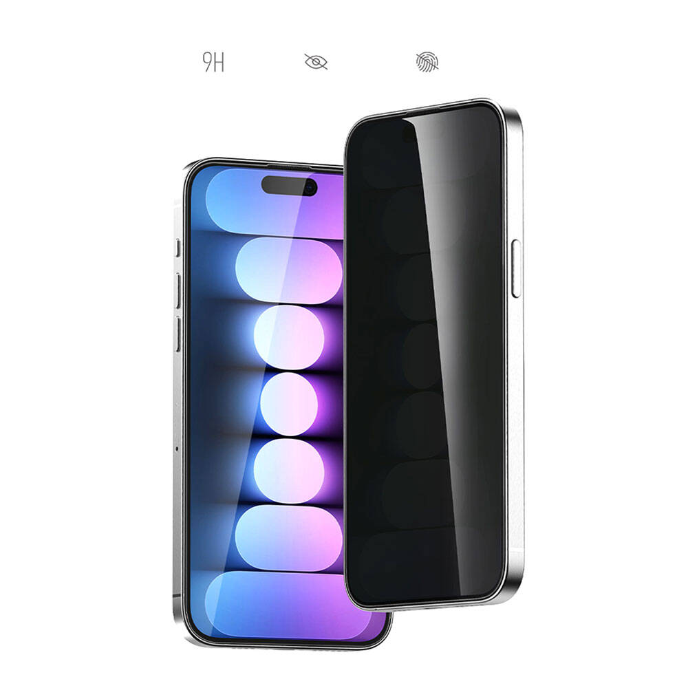 iPhone 15 Pro Recci RSP-A17AP Privacy Temperli Cam Ekran Koruyucu